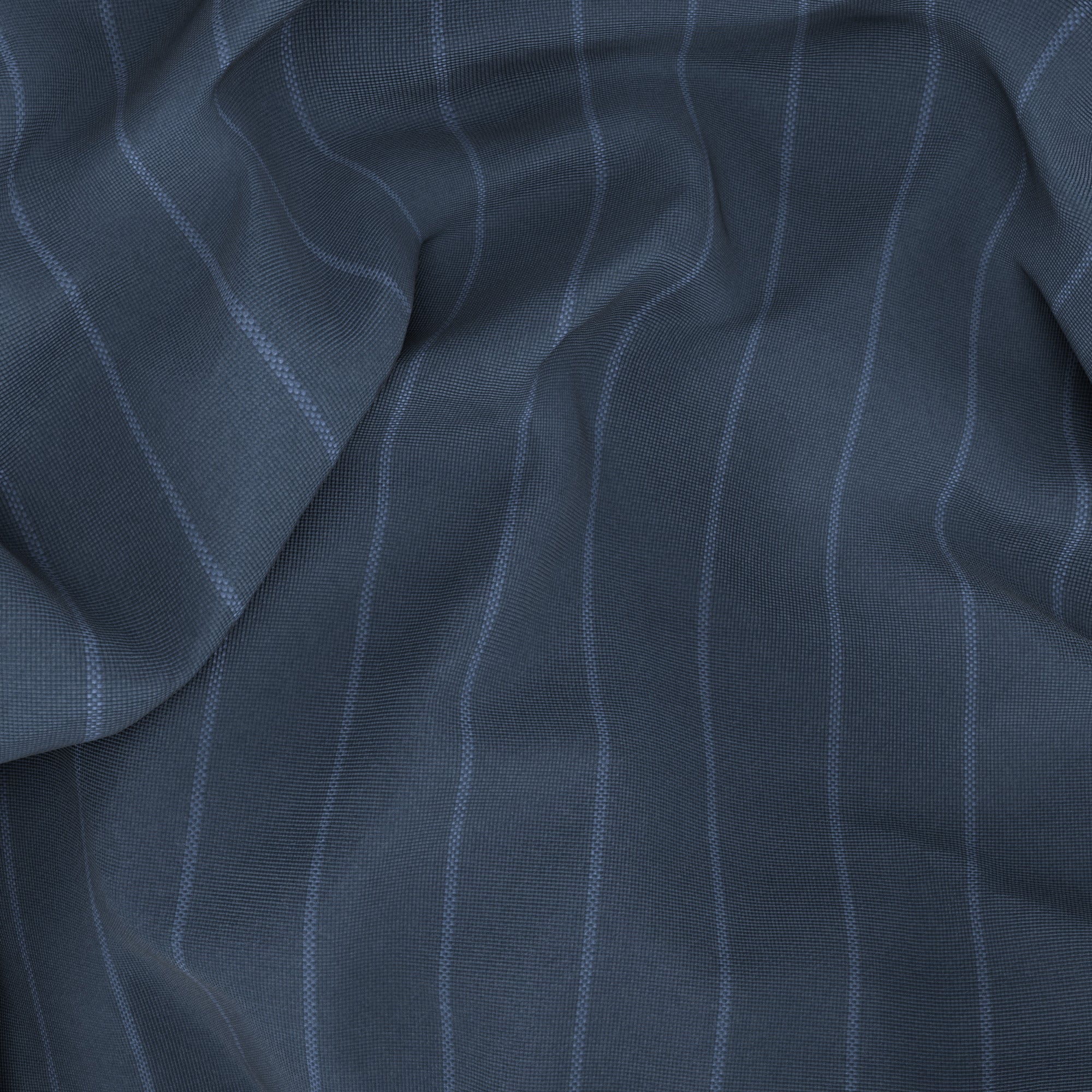 Giacca in lana rigato blu - Image 3