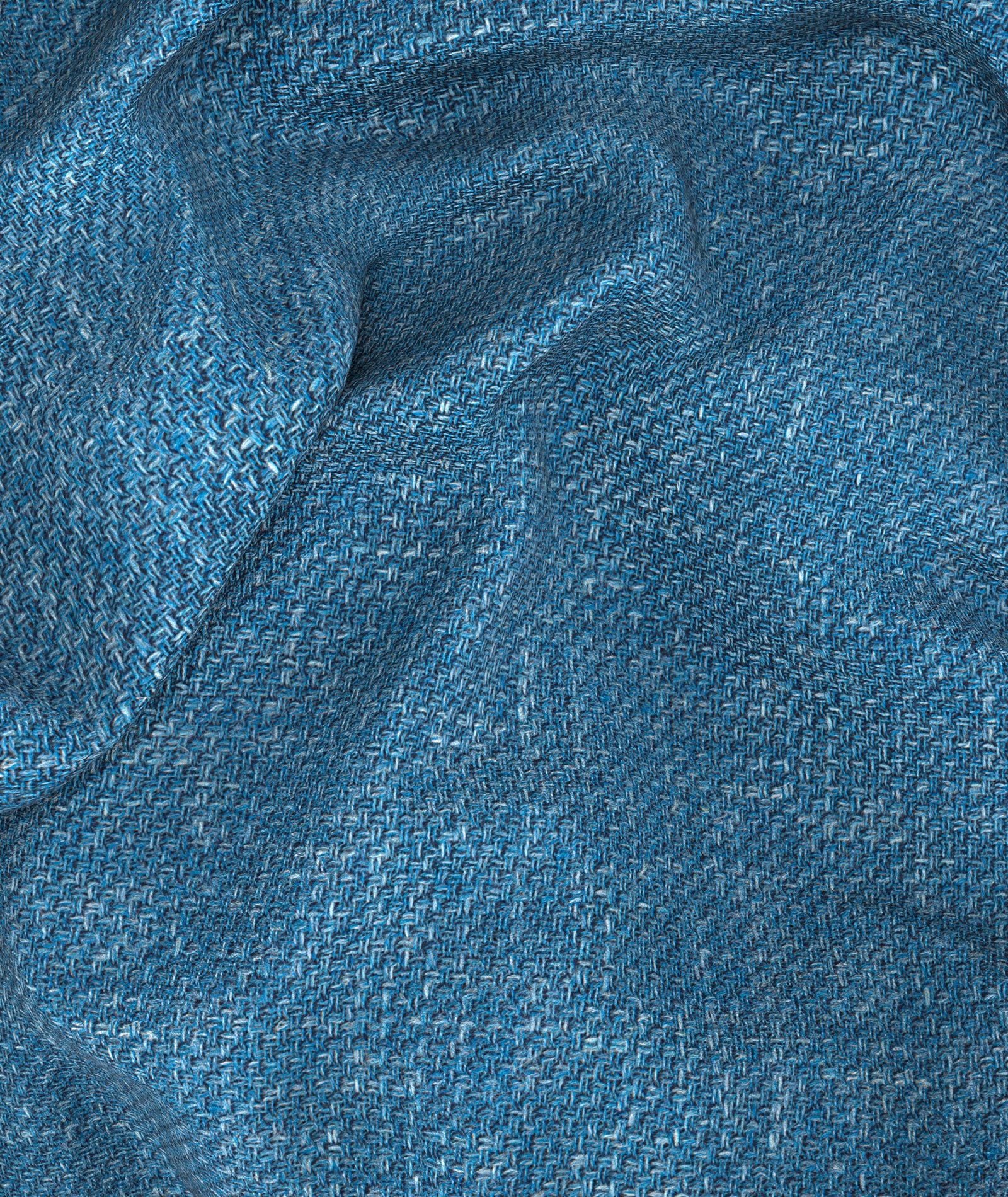 Giacca in lana-seta-lino microdesign azzurro - Image 4
