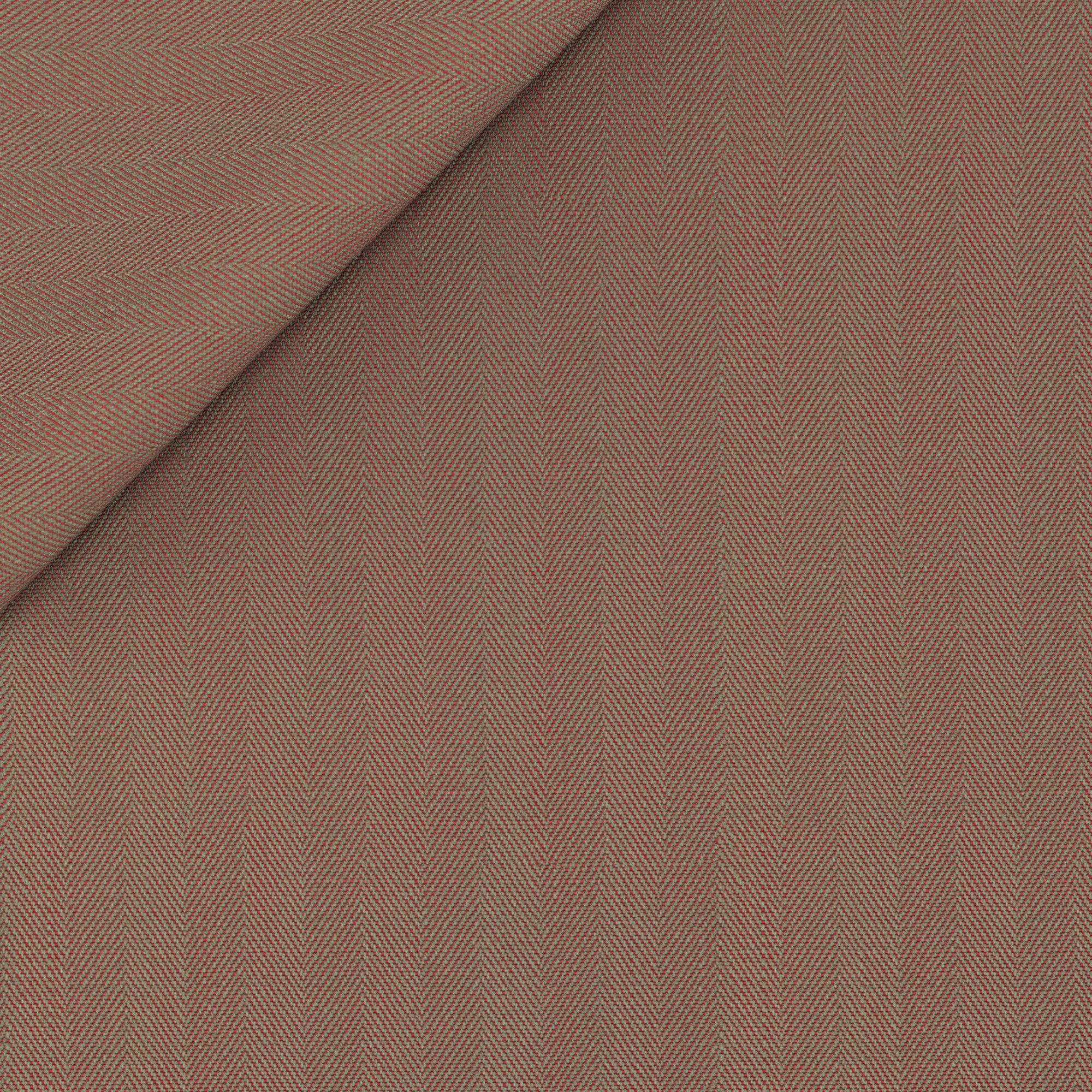 Giacca in lana solaro spigato khaki e rosso - Image 2
