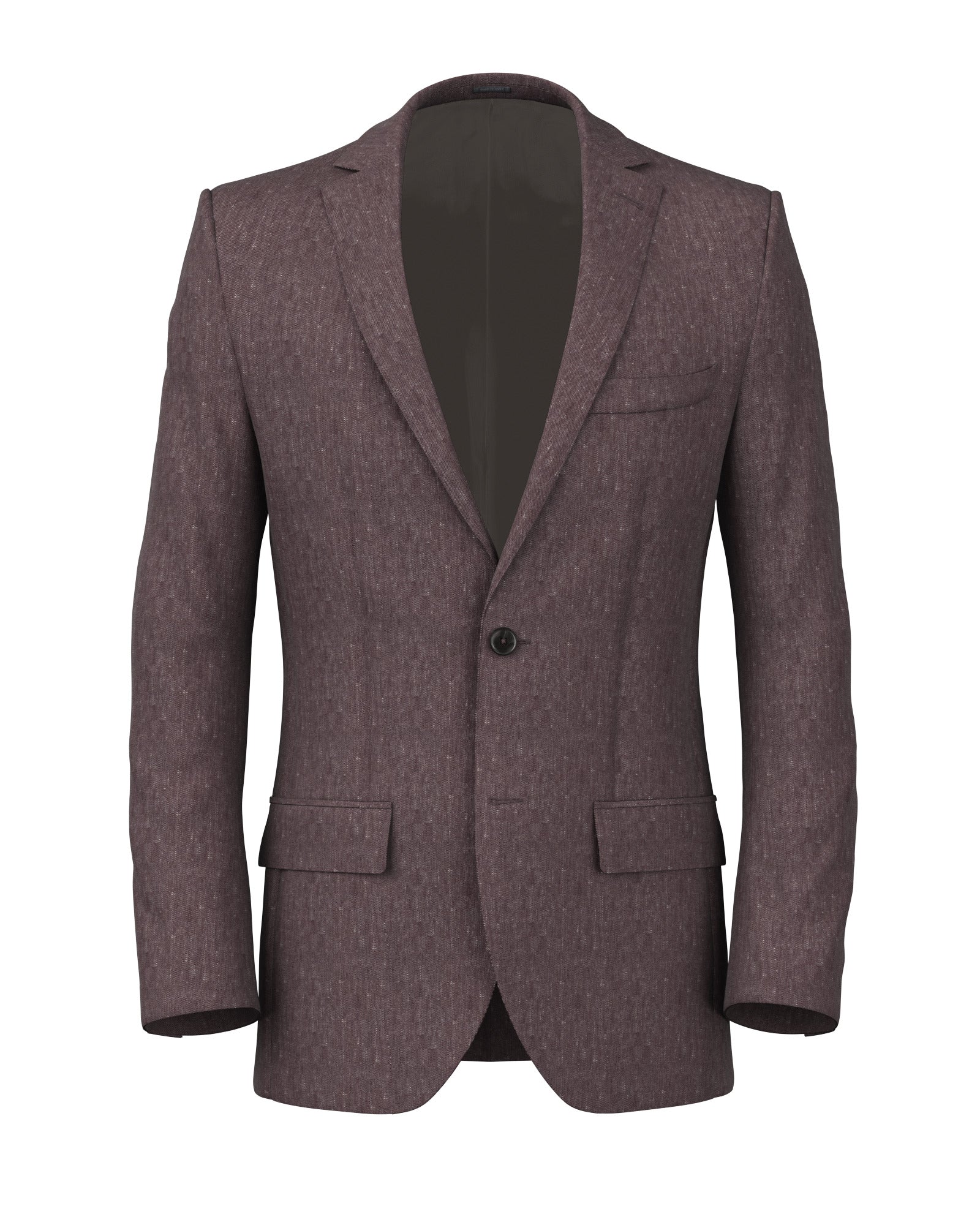 Giacca in lino lana bordeaux effetto denim