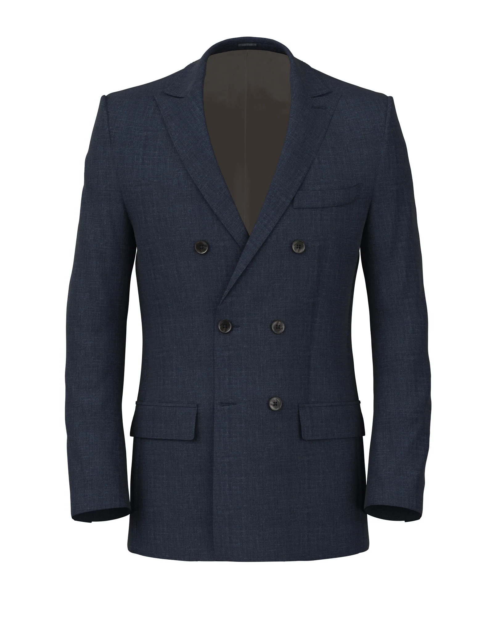 Giacca in twill di cashmere-seta-lino blu denim
