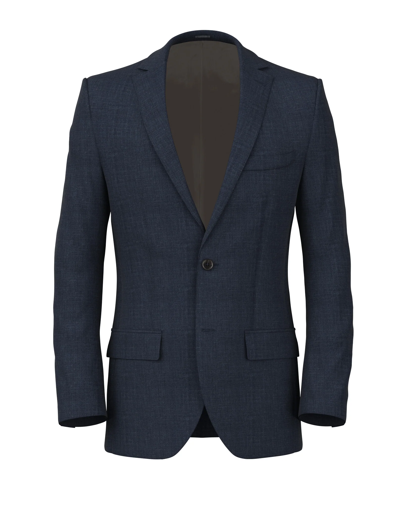 Giacca in twill di cashmere-seta-lino blu denim - Image 2