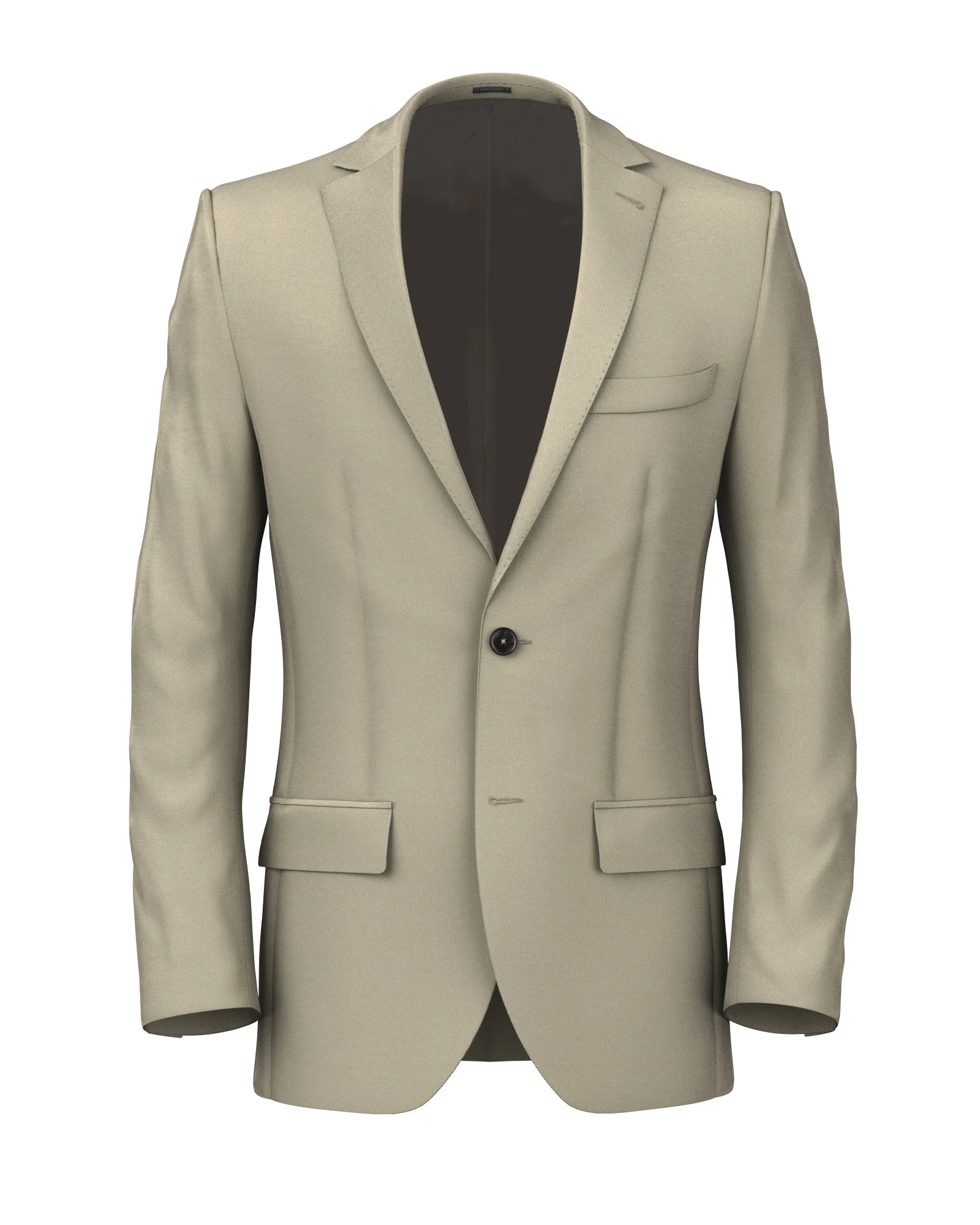 Giacca in twill di cotone stretch beige