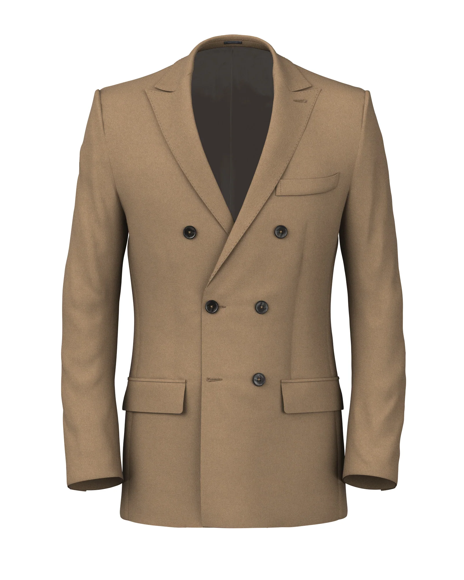 Giacca in twill di cotone stretch cammello