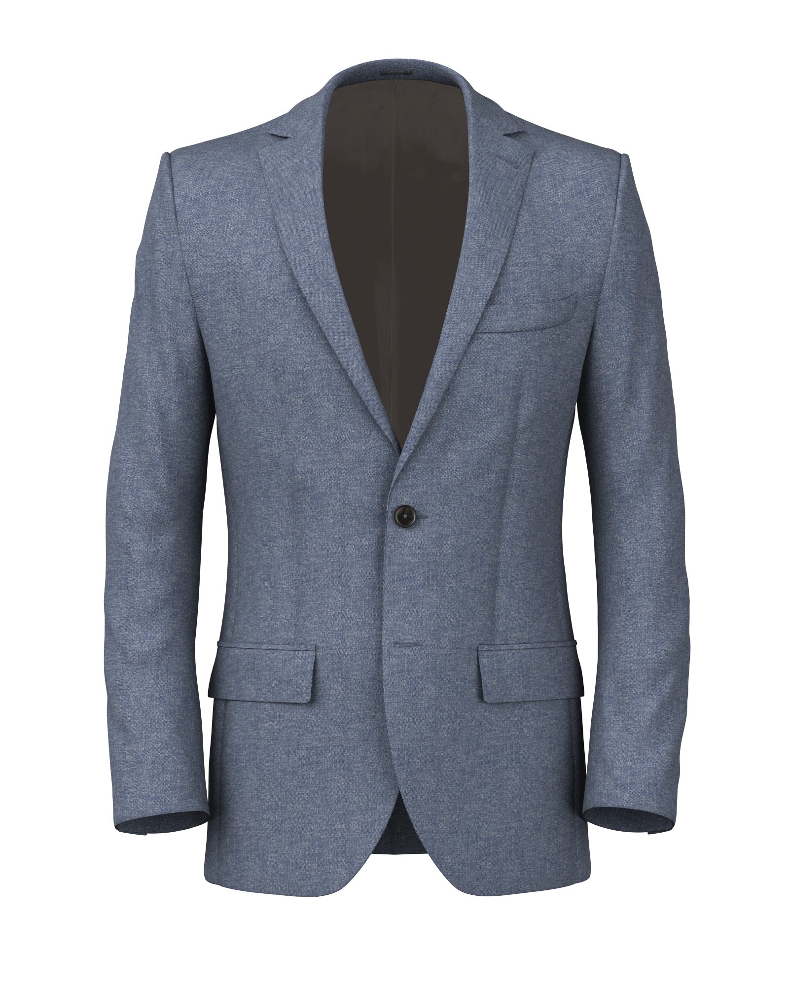 Giacca in twill di lana azzurro effetto graffiato