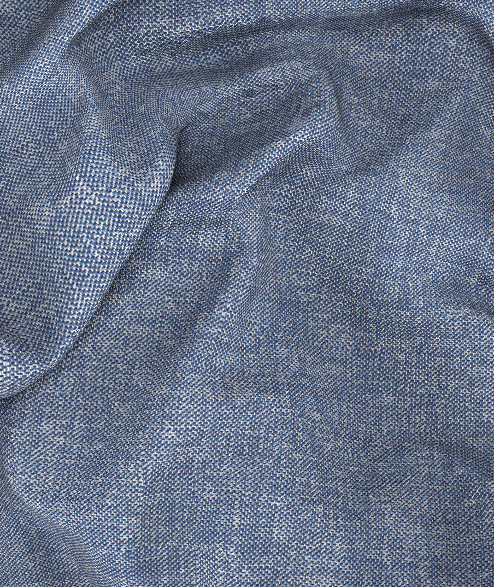 Giacca in twill di lana azzurro effetto graffiato - Image 4