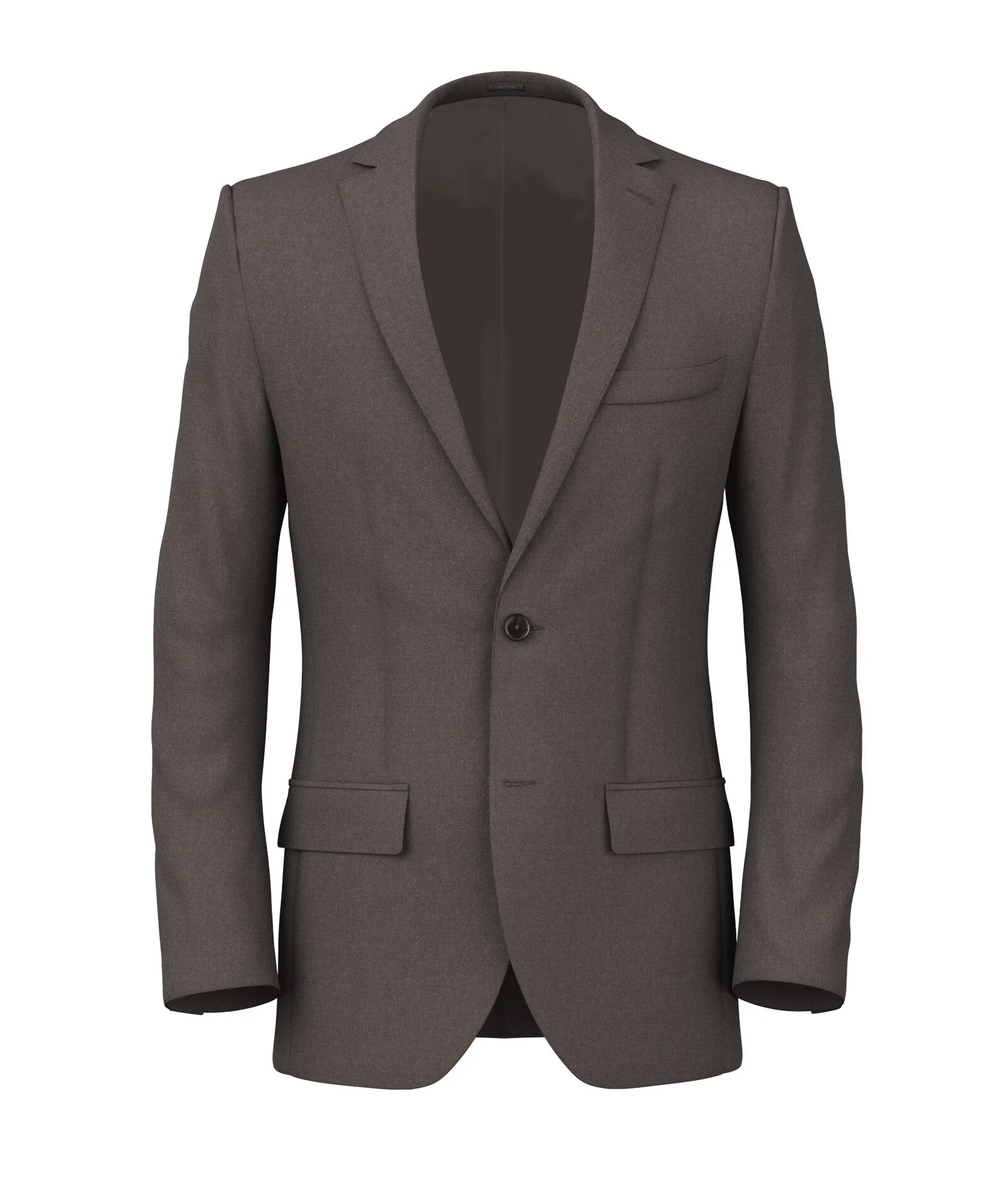 Giacca Marrone in Tela di Lana e Cashmere
