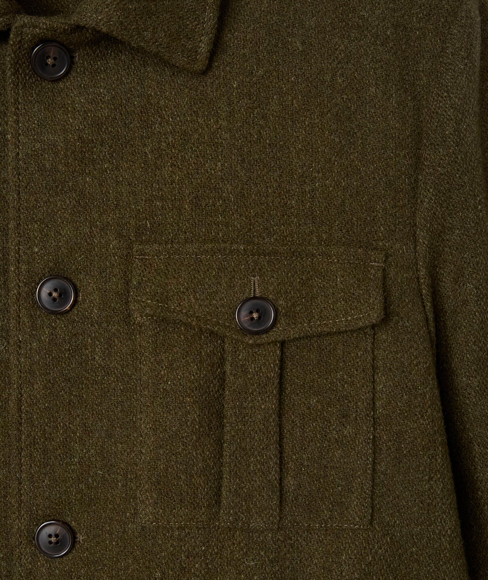 Giacca Safari micro-design verde in lana - Image 4