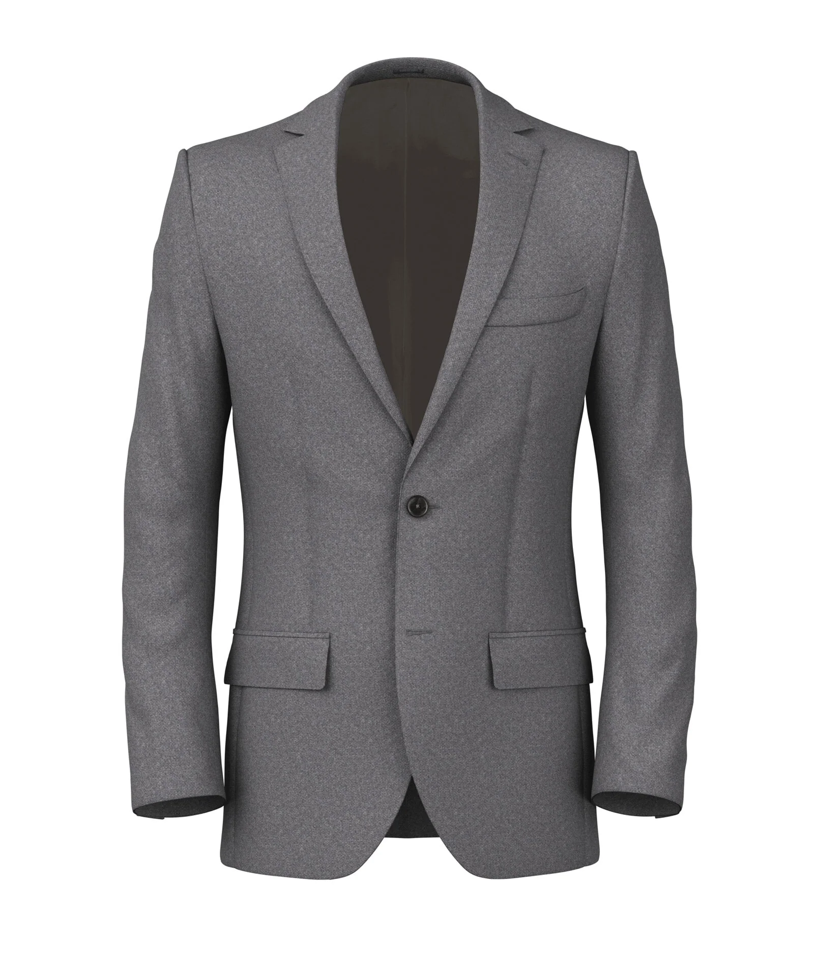 Giacca Su Misura da Uomo grigia mélange in flanella di lana cashmere