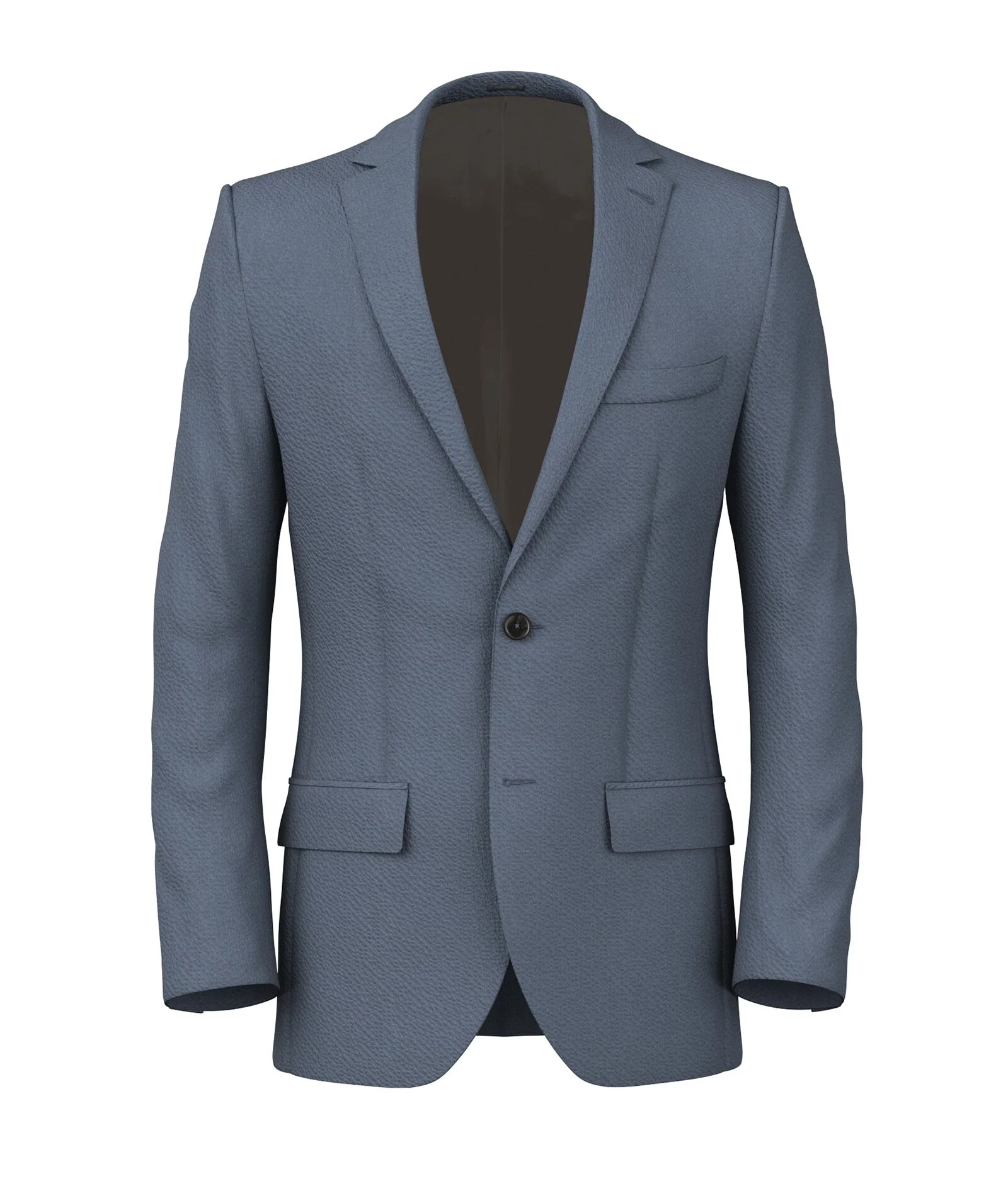 Giacca su Misura da Uomo Grigio azzurro in Cotone stretch