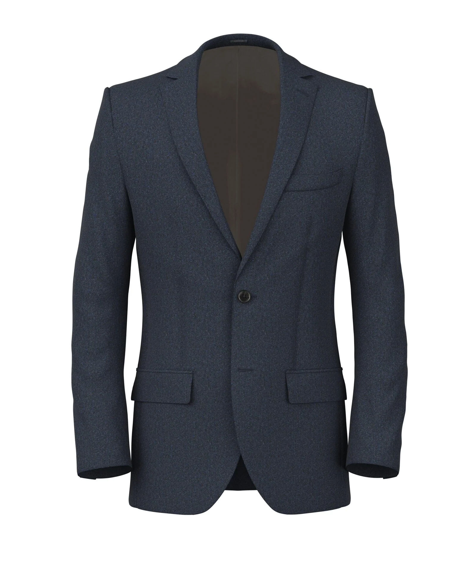 Giacca Su Misura da uomo in lana shetland cashmere blu