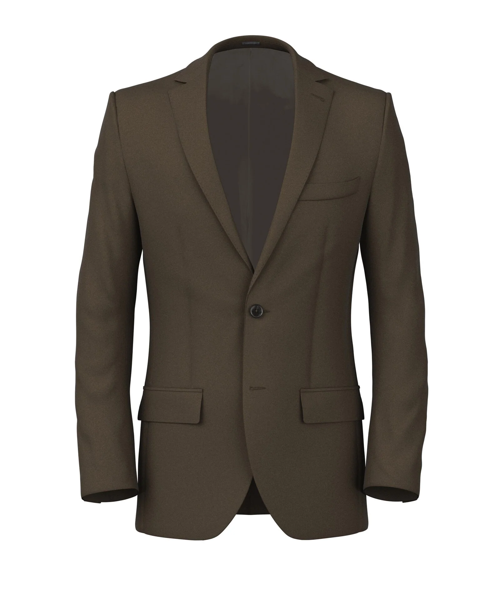 Giacca Su Misura da Uomo marrone chiaro in lana e lyocell stretch