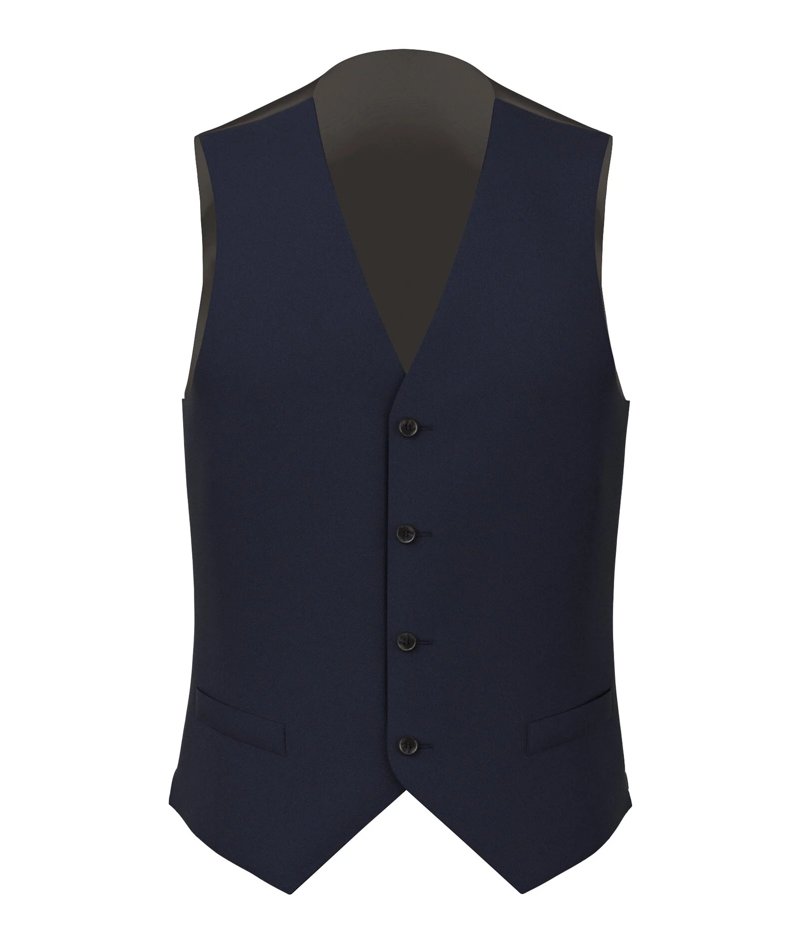 Gilet Blu in Occhio di Pernice di Lana