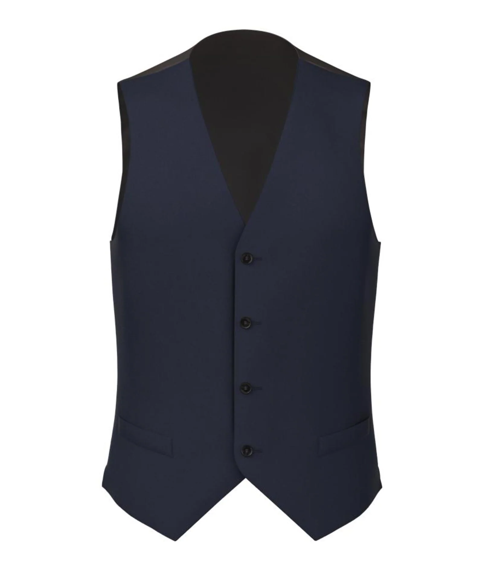 Gilet Blu in Tela Hopsack di Lana