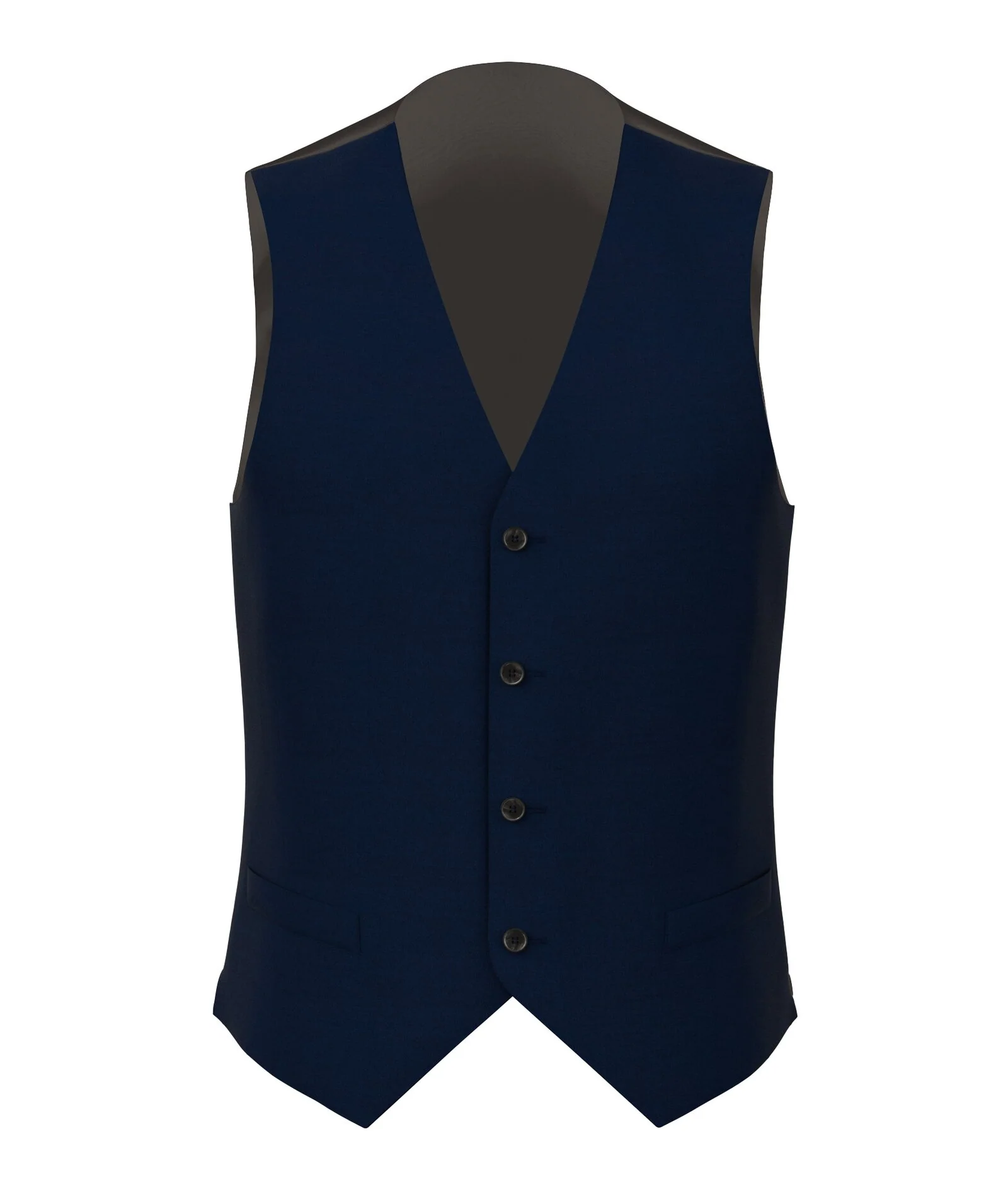 Gilet Blu scuro in Tela di Lana 110s