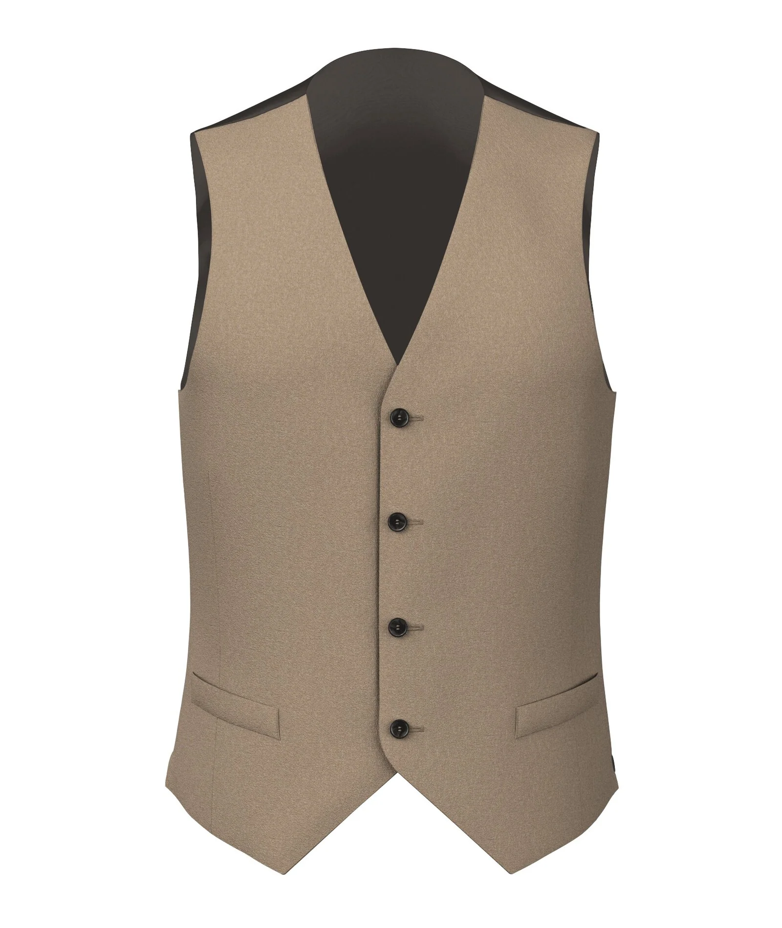 Gilet Cammello in Twill di Lana