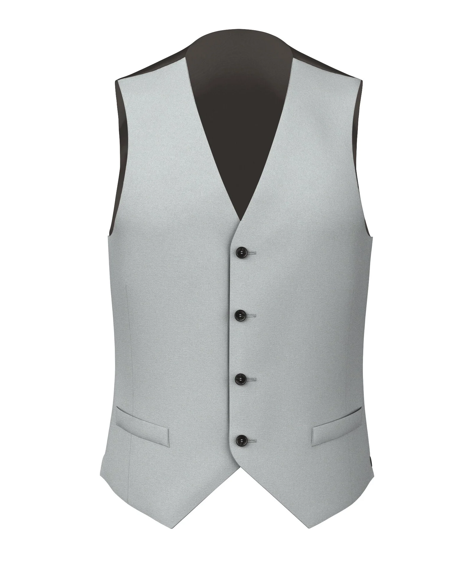Gilet Grigio Argento Twill