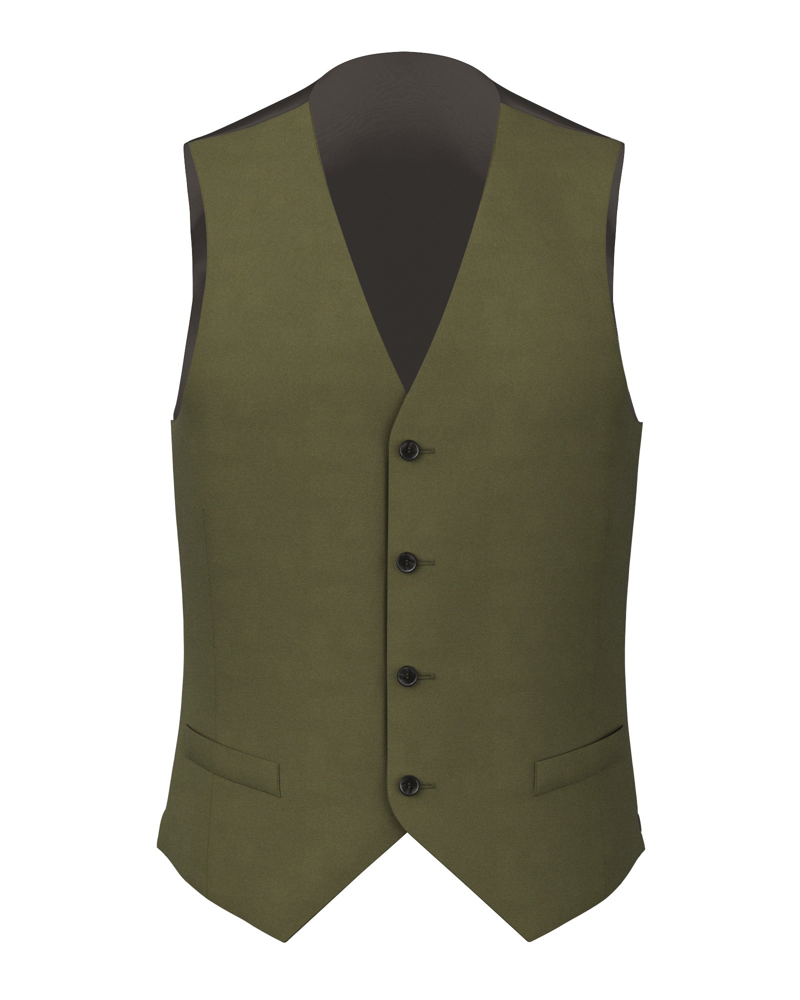 Gilet  in cotone stretch verde salvia