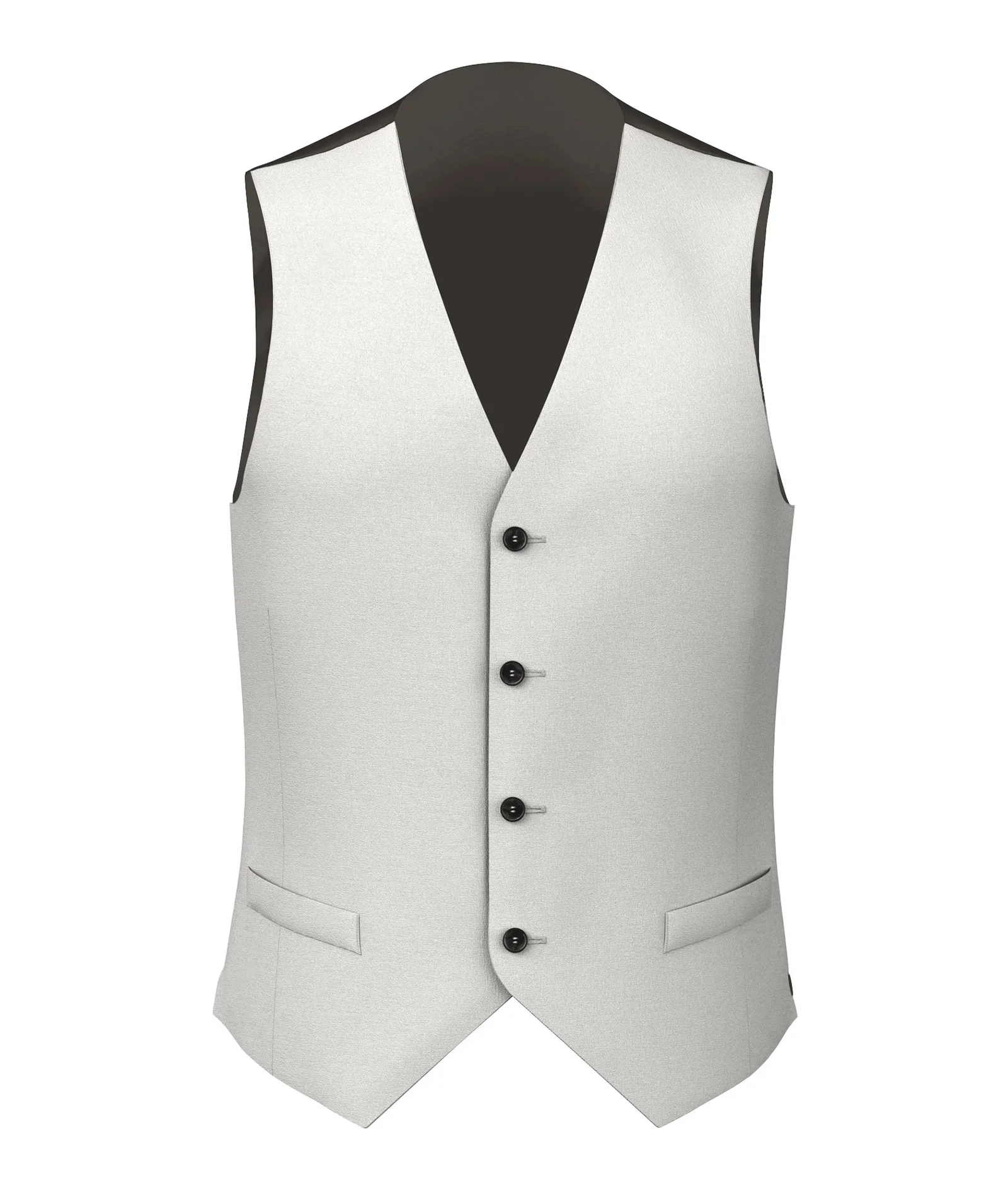 Gilet in lana bianco ottico