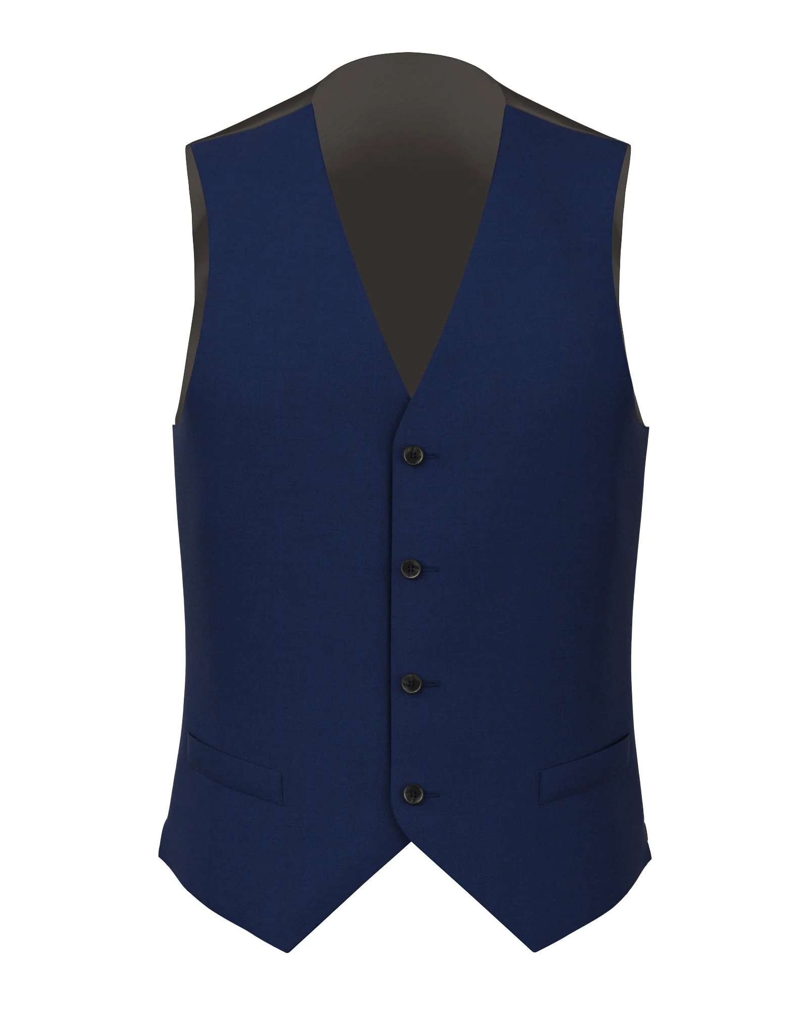Gilet in lana e mohair bluette