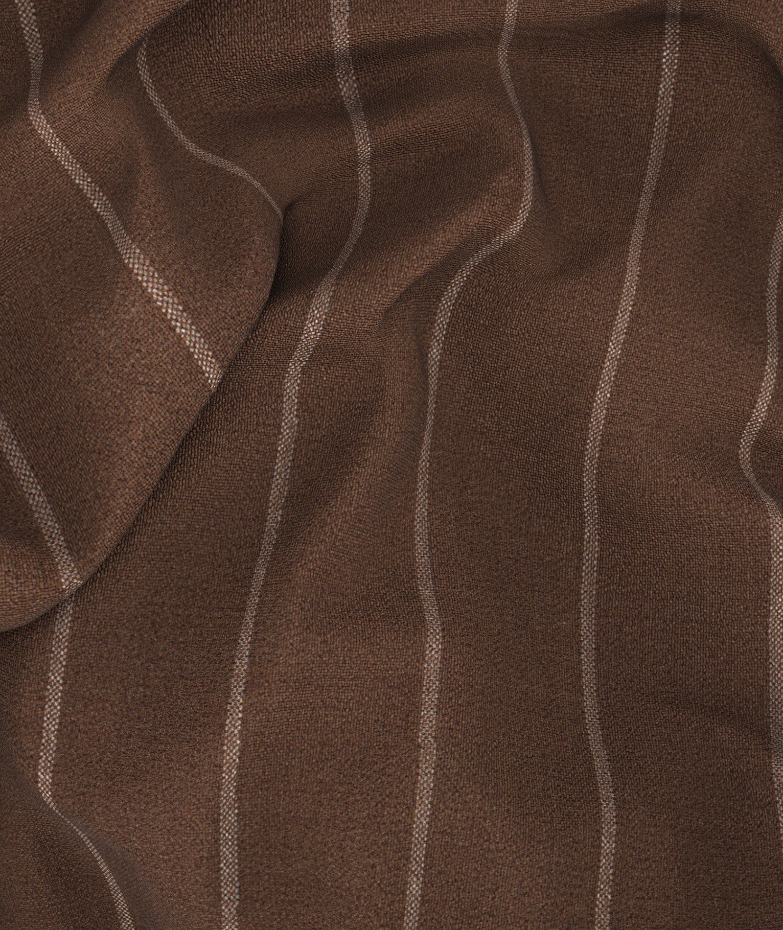 Gilet in lana-seta gessato marrone - Image 4
