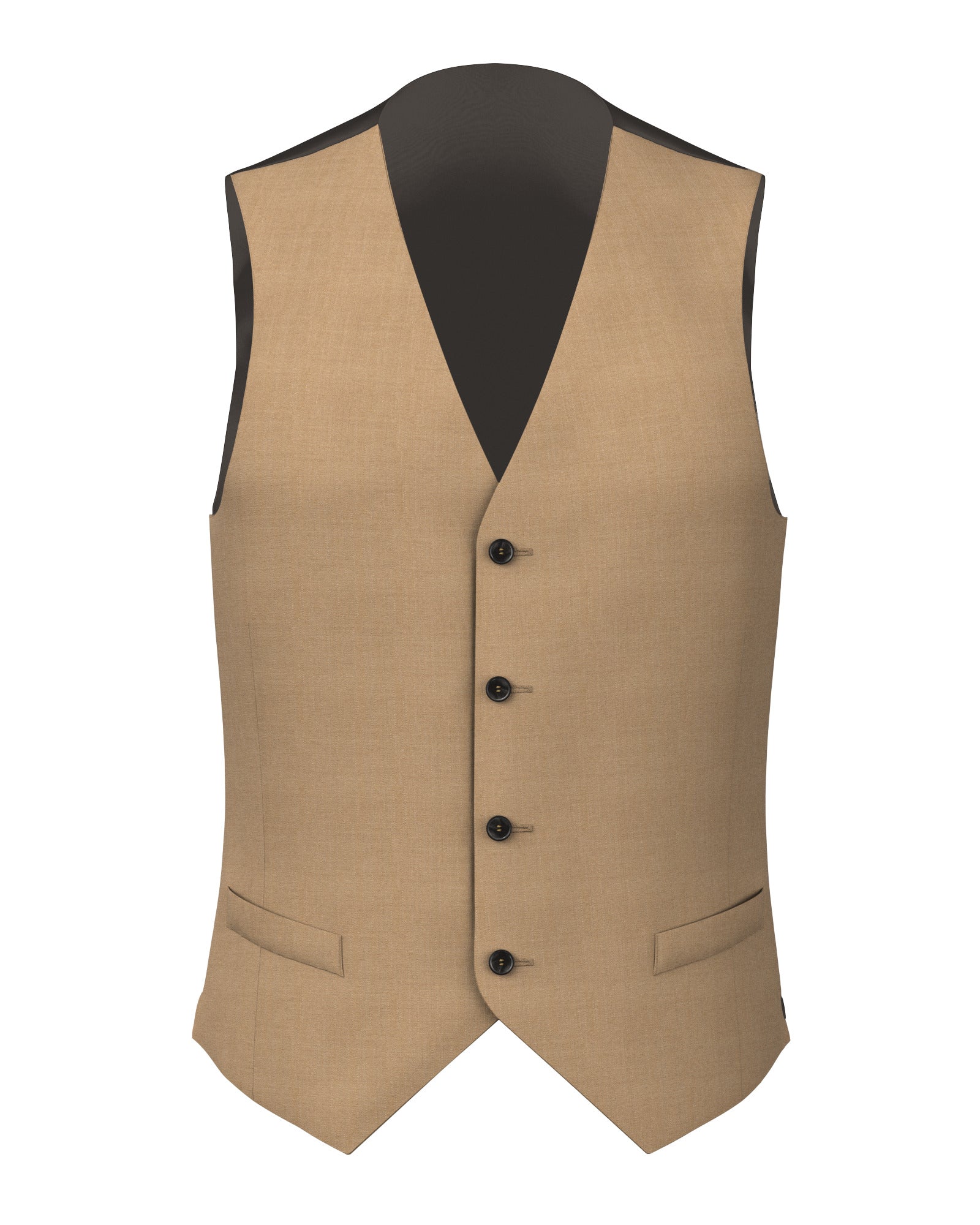 Gilet in lana solaro spigato beige