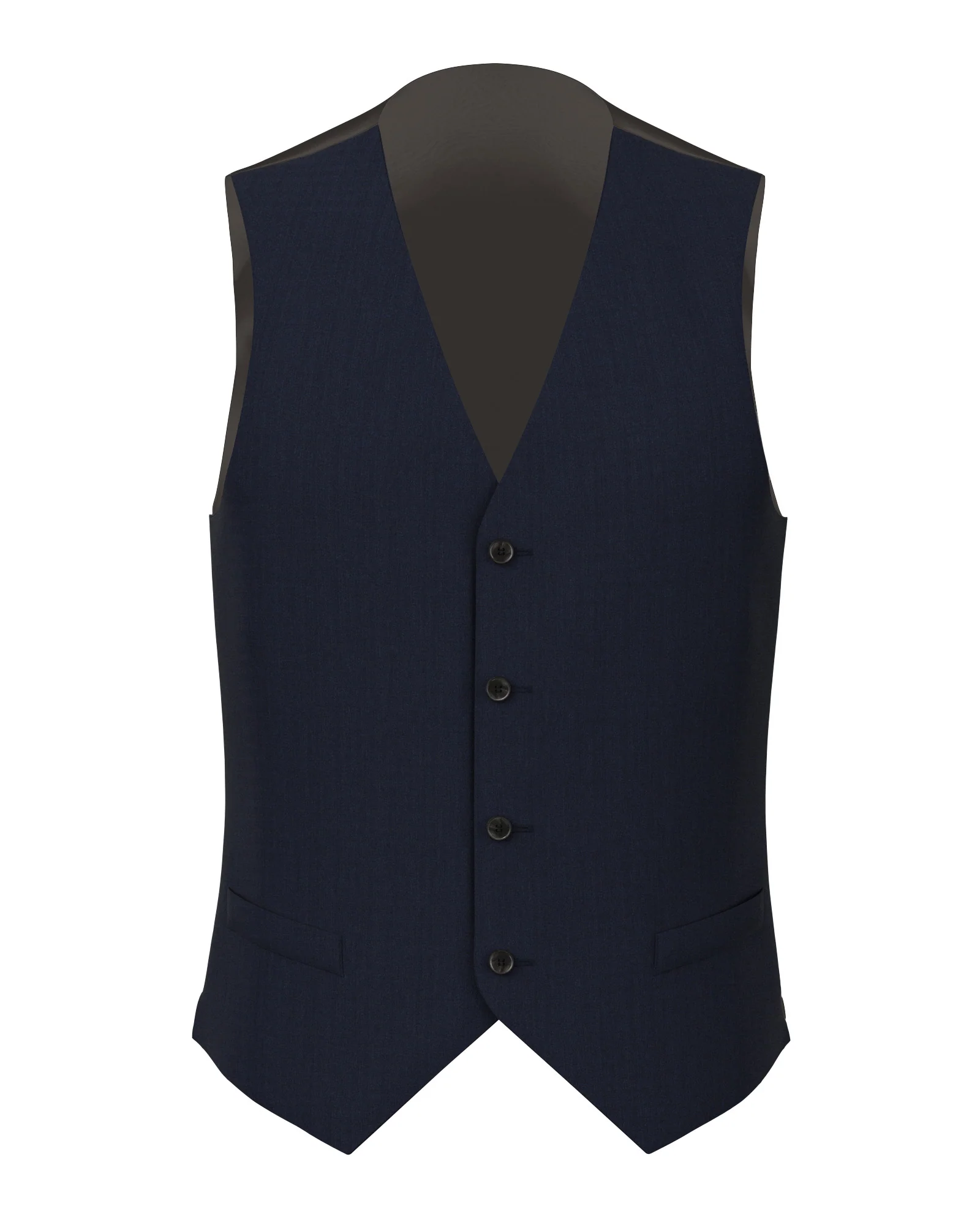 Gilet in lana spigata solaro blu