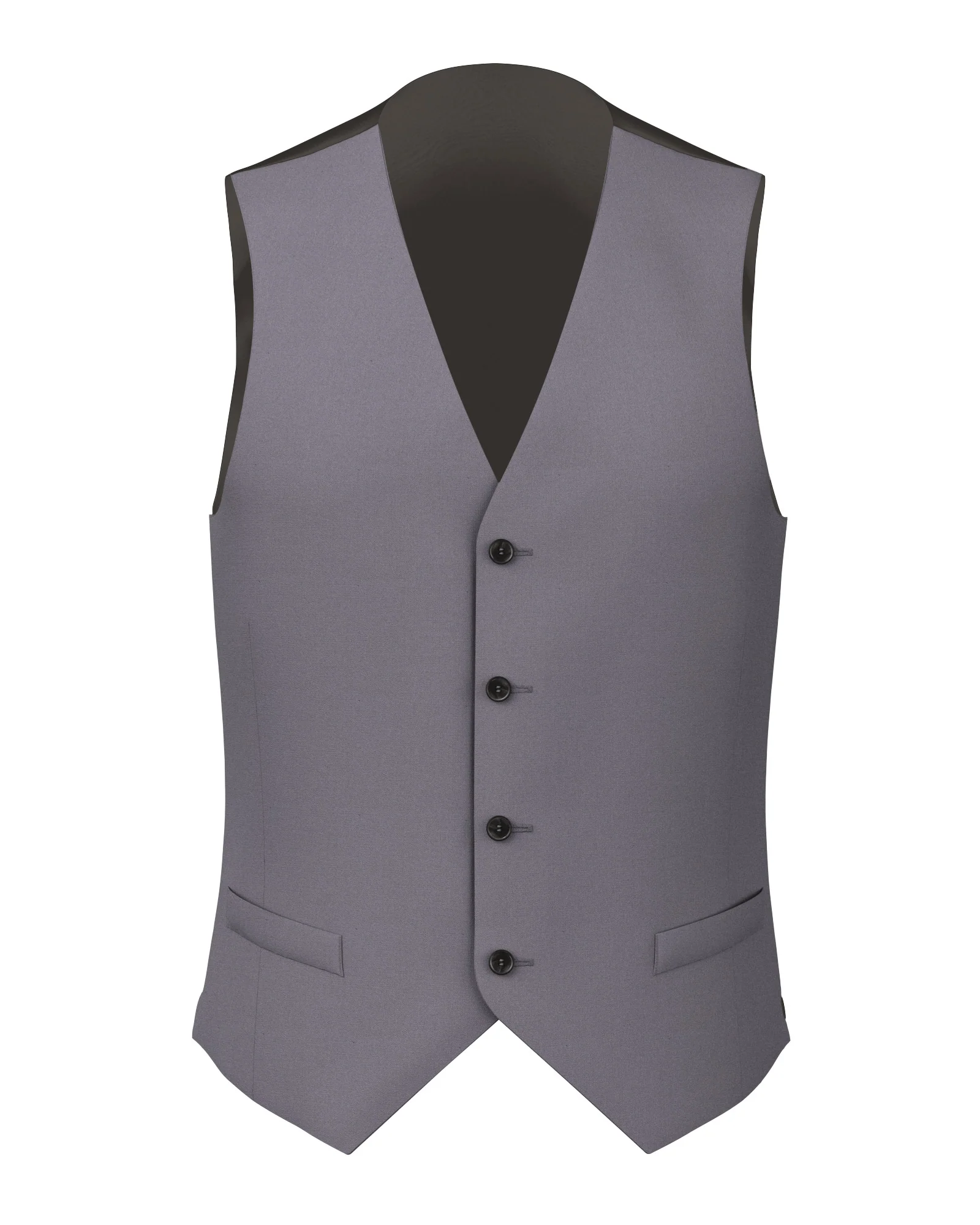 Gilet in lana twill glicine