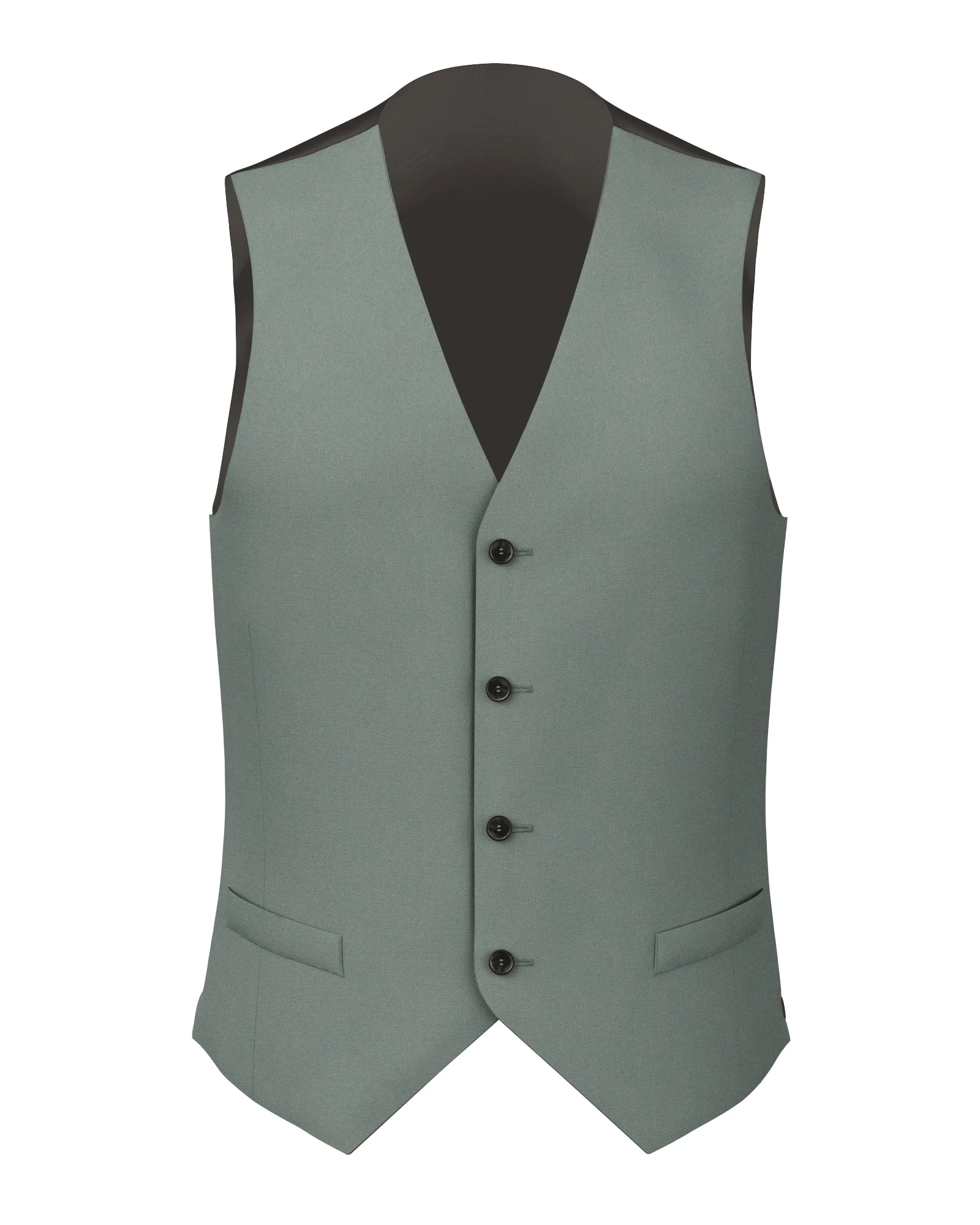 Gilet in lana verde salvia