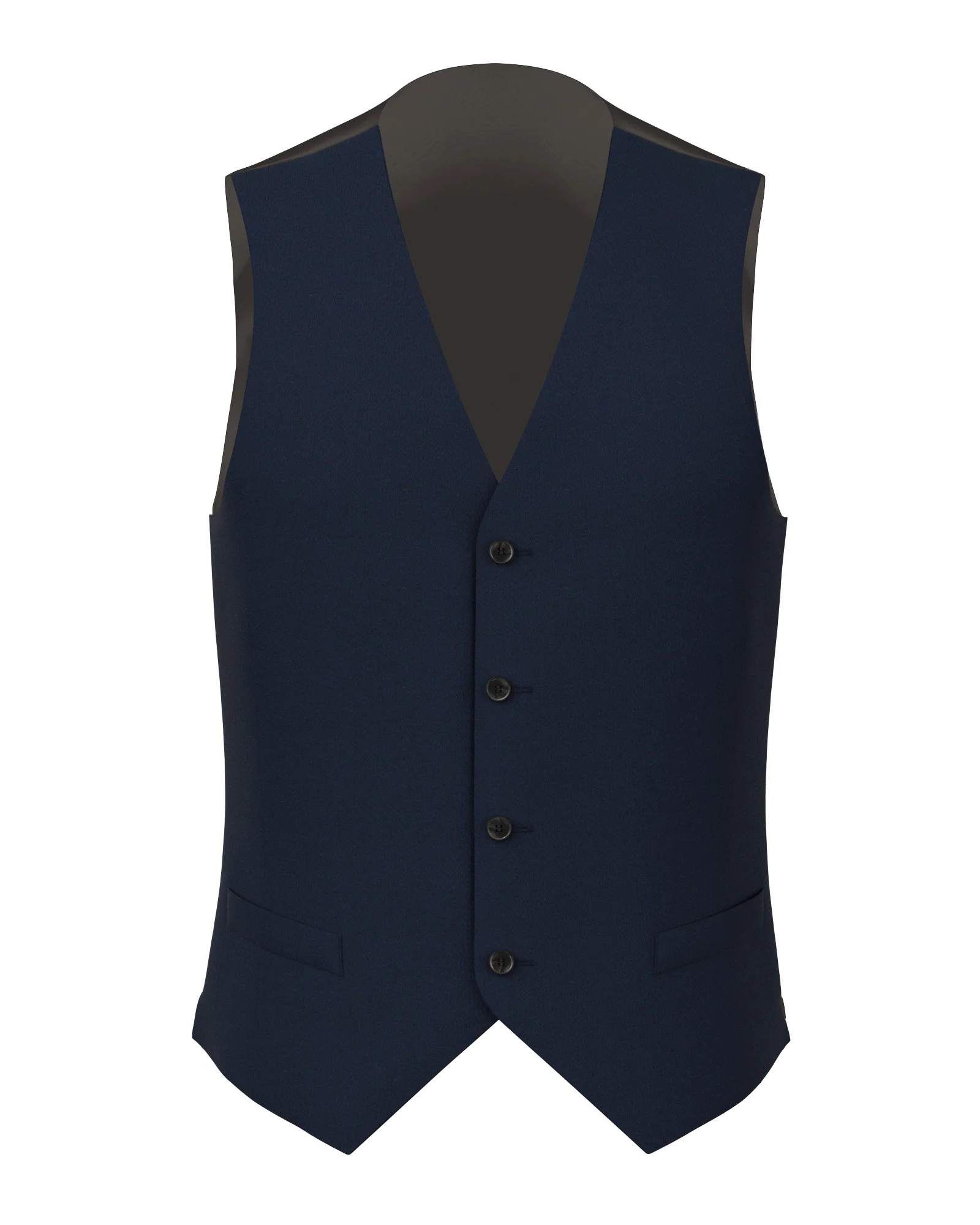 Gilet in twill di cotone stretch blu navy