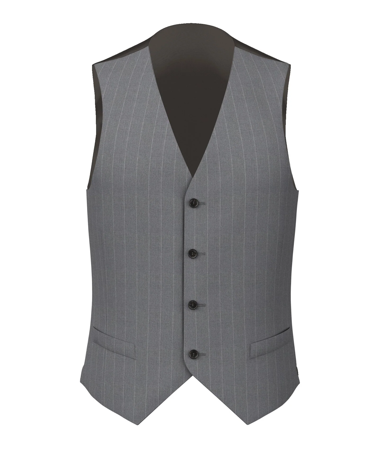 Gilet Signature Gessato Grigio