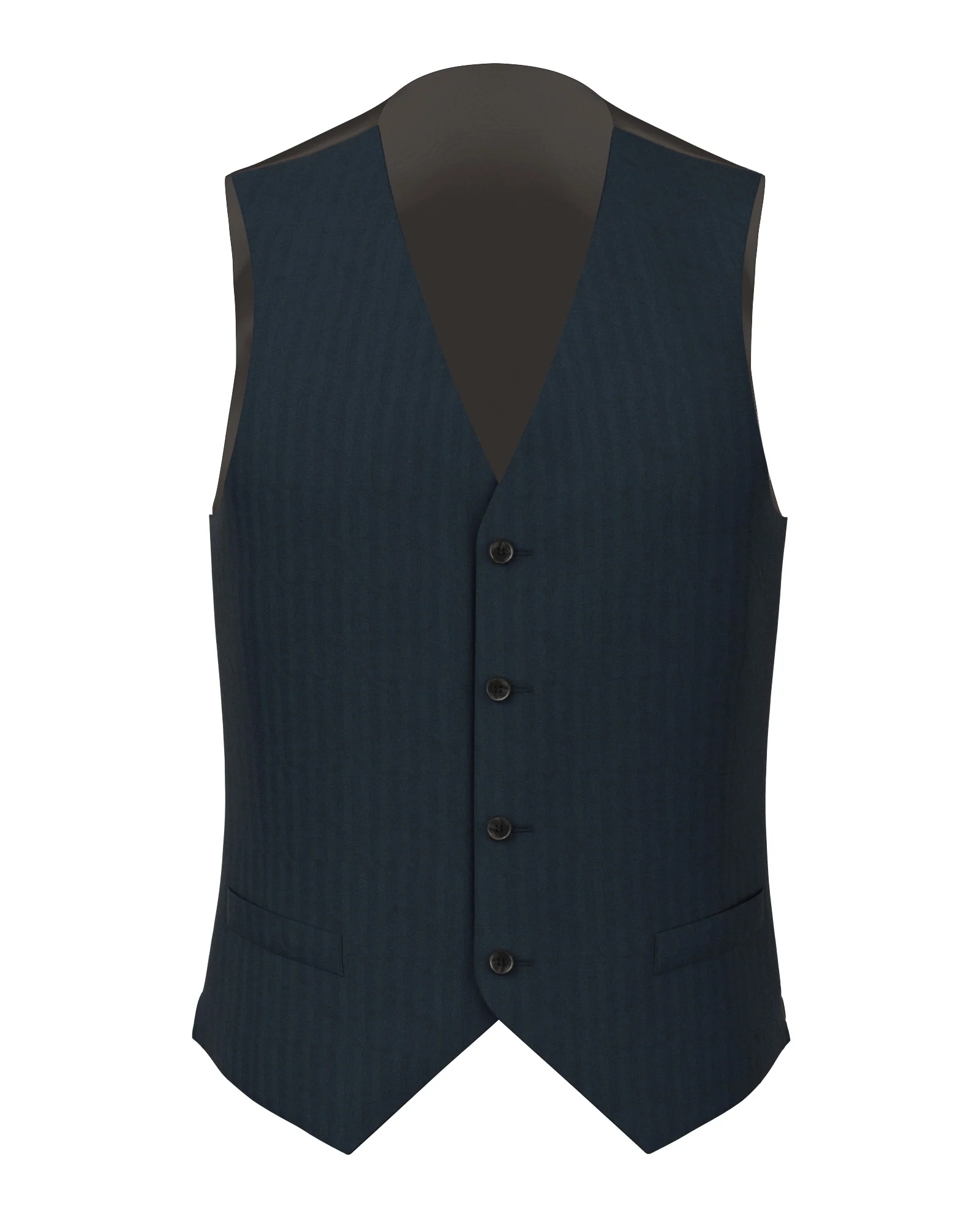 Gilet Solaro in lana spigata  verde blu