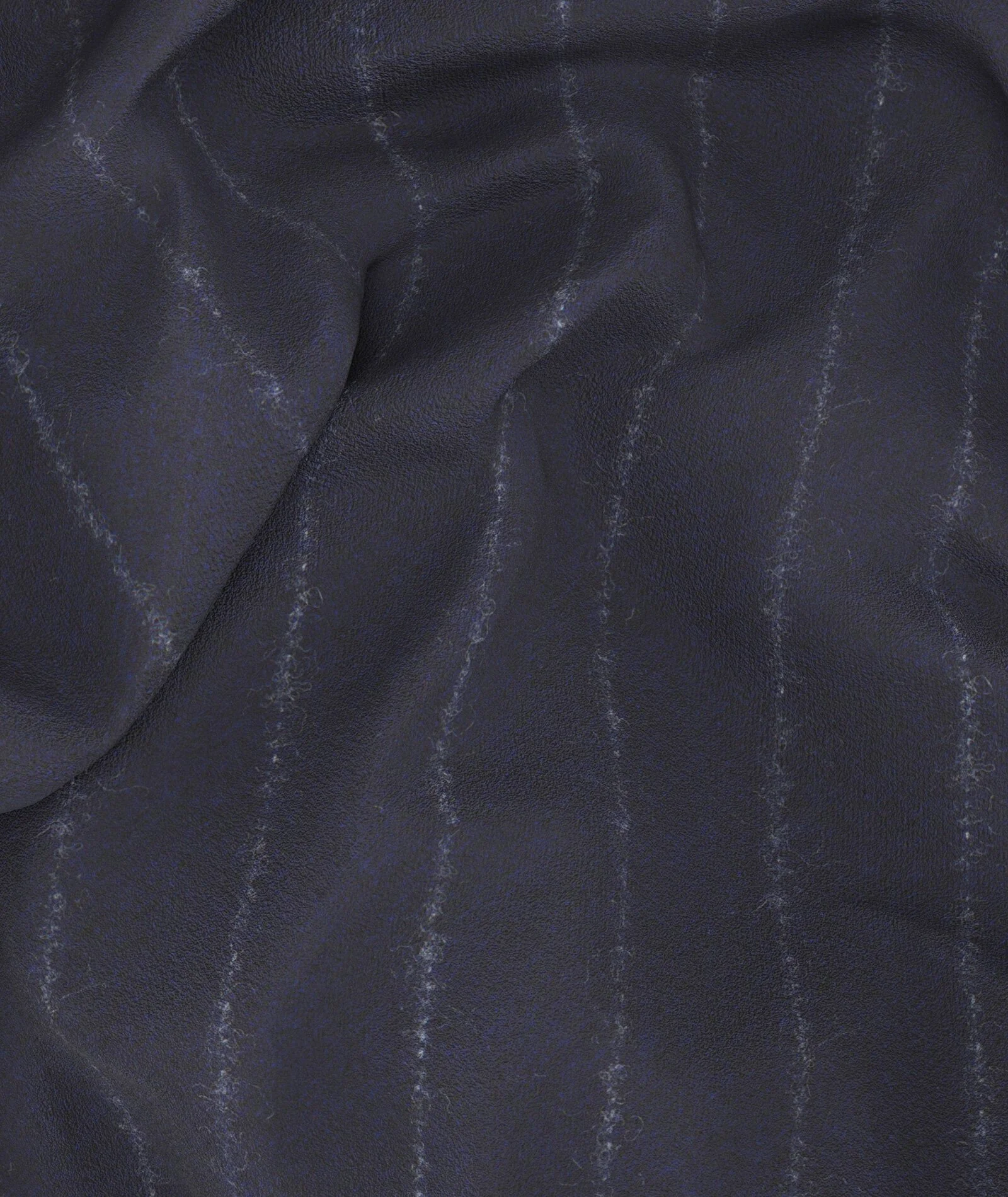 Gilet Su Misura da Uomo in flanella di lana gessato blu - Image 4