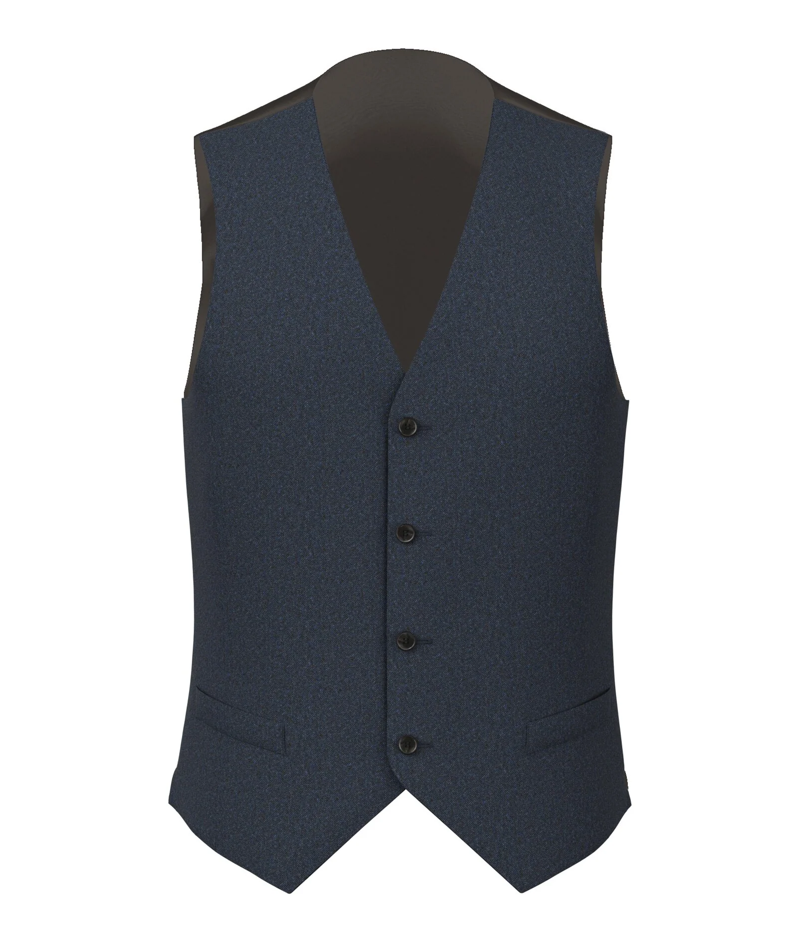 Gilet Su Misura da uomo in lana shetland cashmere blu