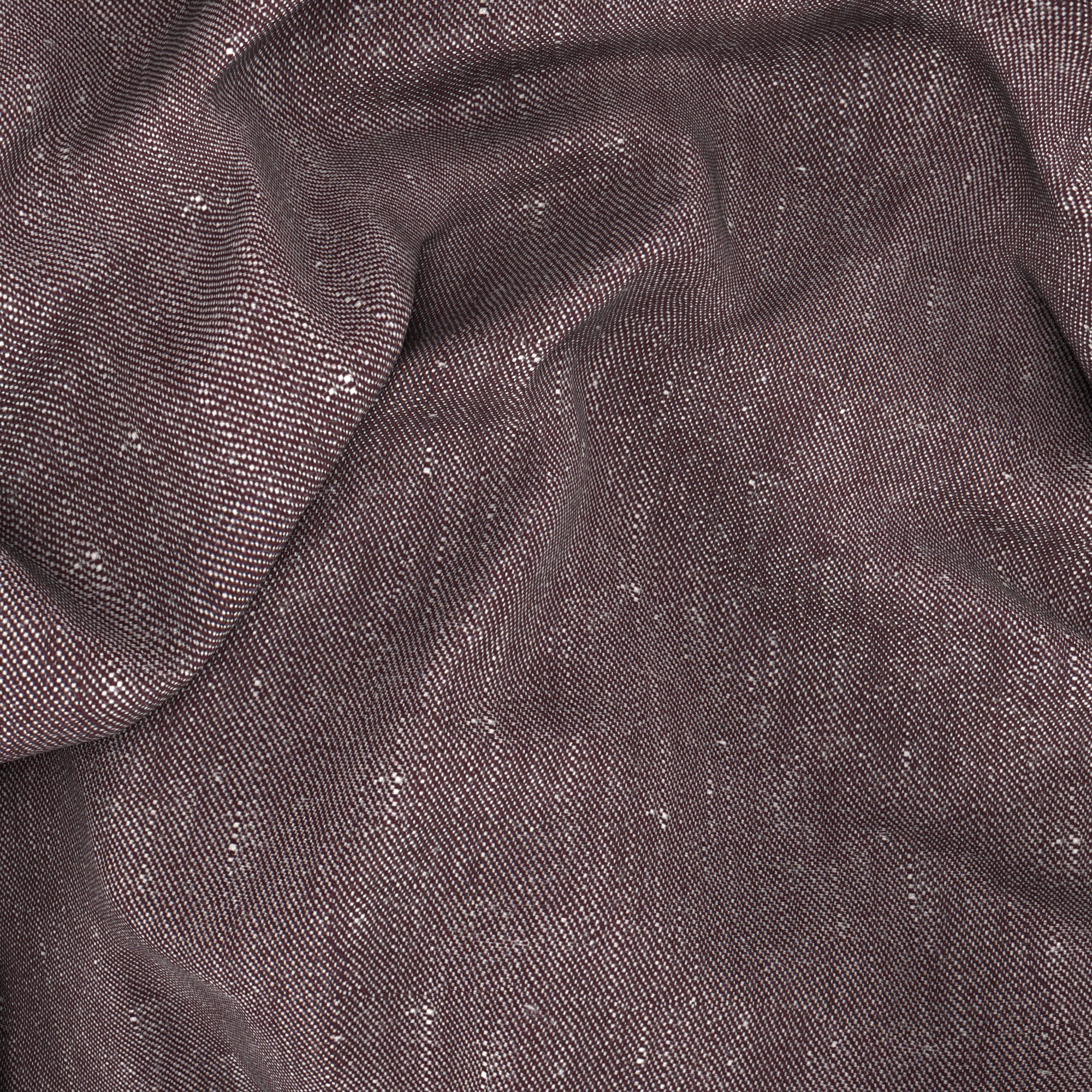Pantaloni chino in lino lana bordeaux effetto denim - Image 2