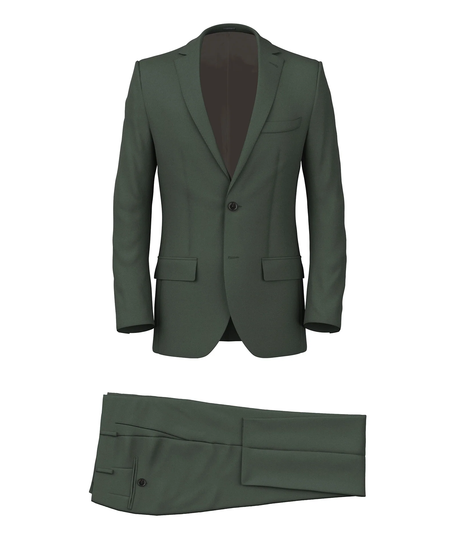 Smoking in twill di lana 150'S verde salvia