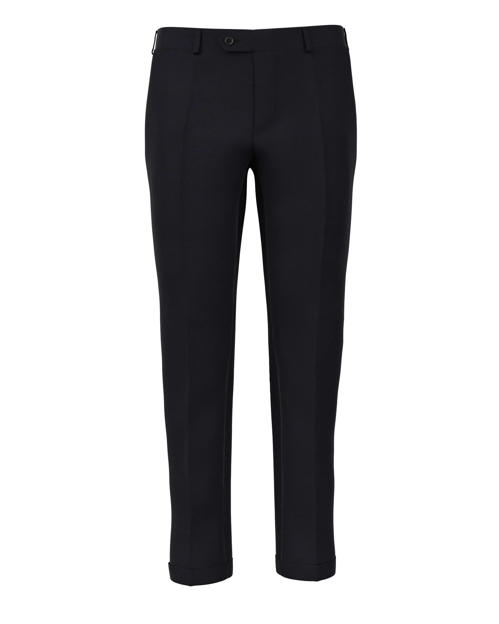 Pantaloni in lana e mohair blu navy