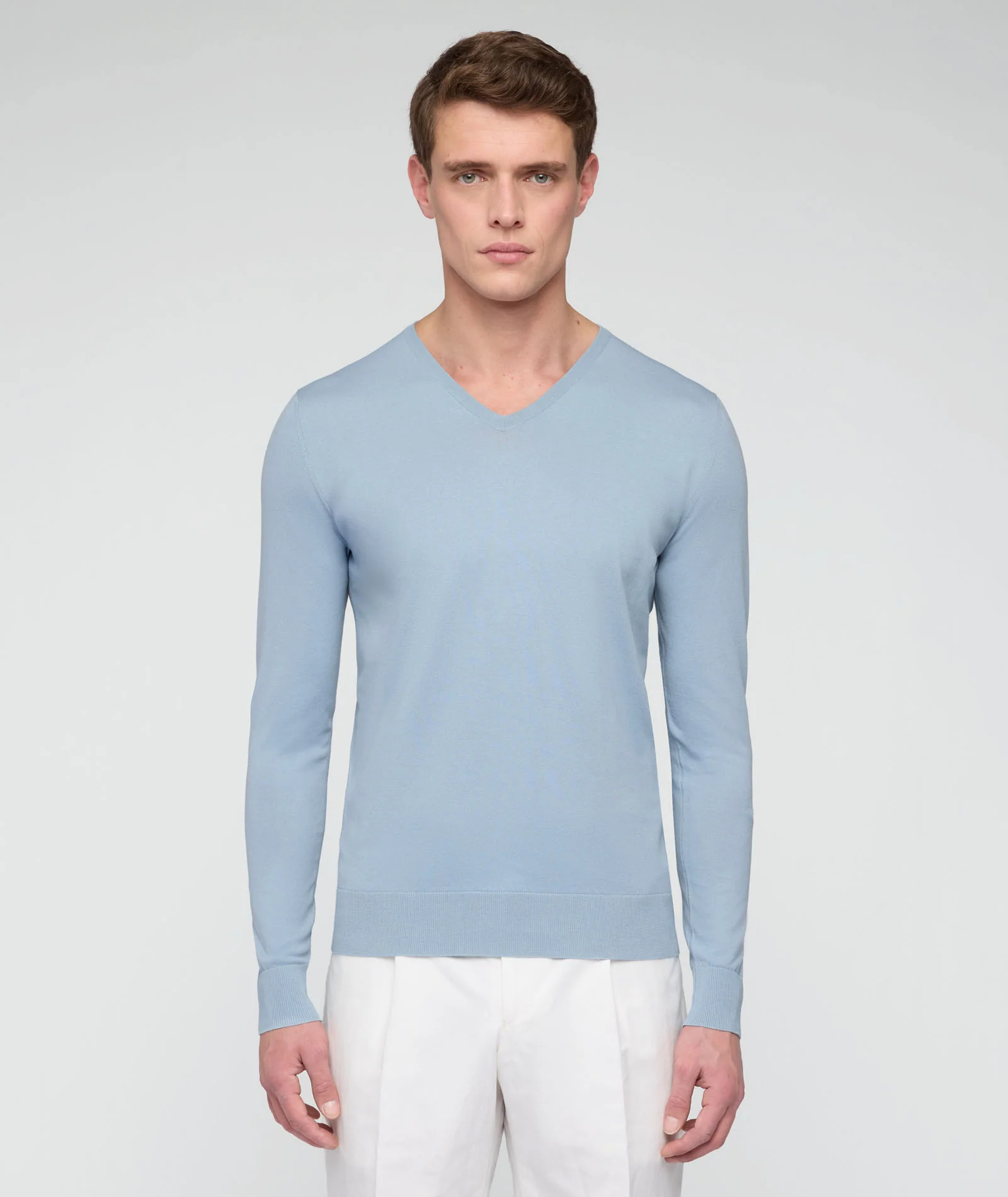 Maglia in cotone azzurro
