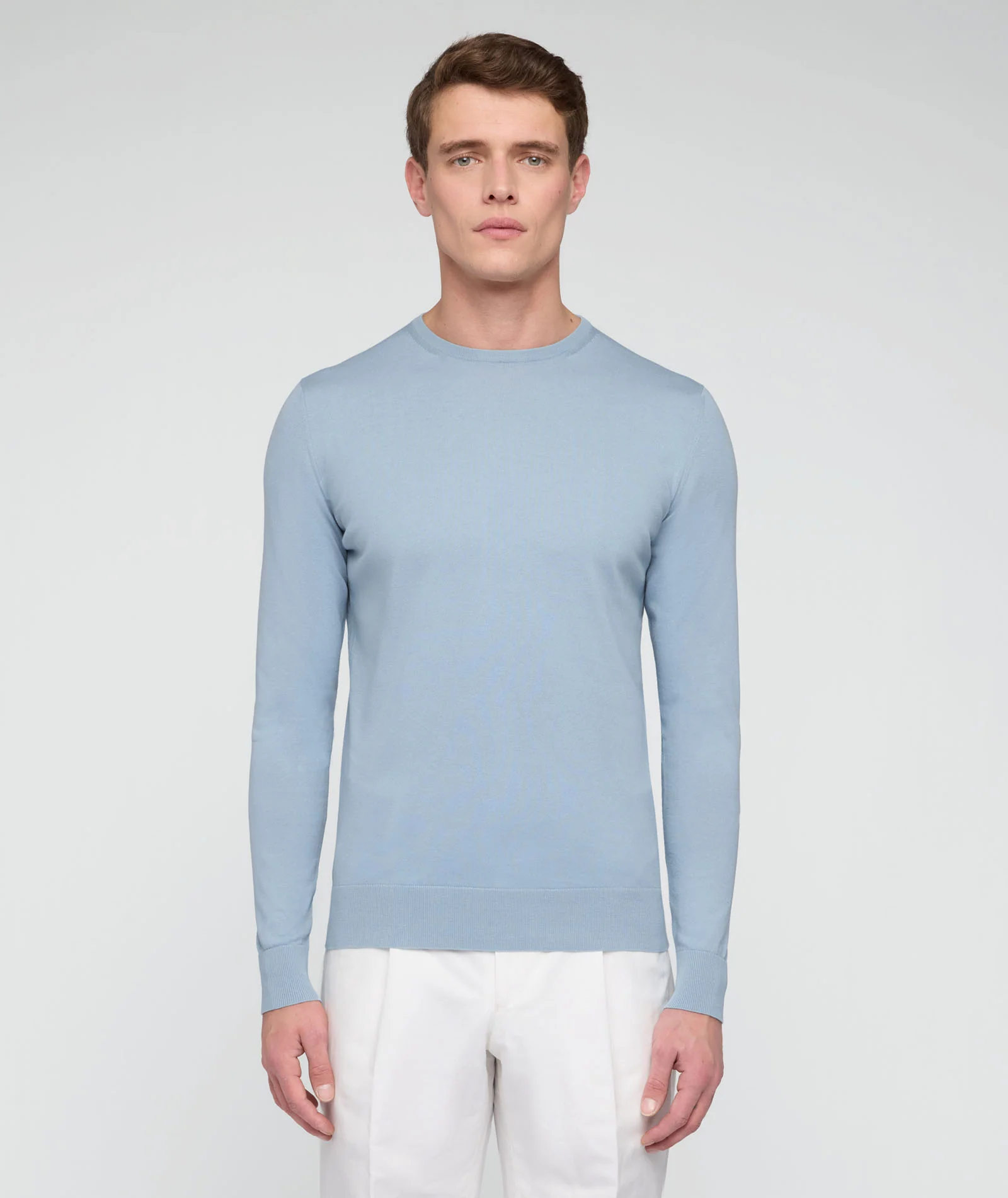 Maglia in cotone azzurro - Image 2