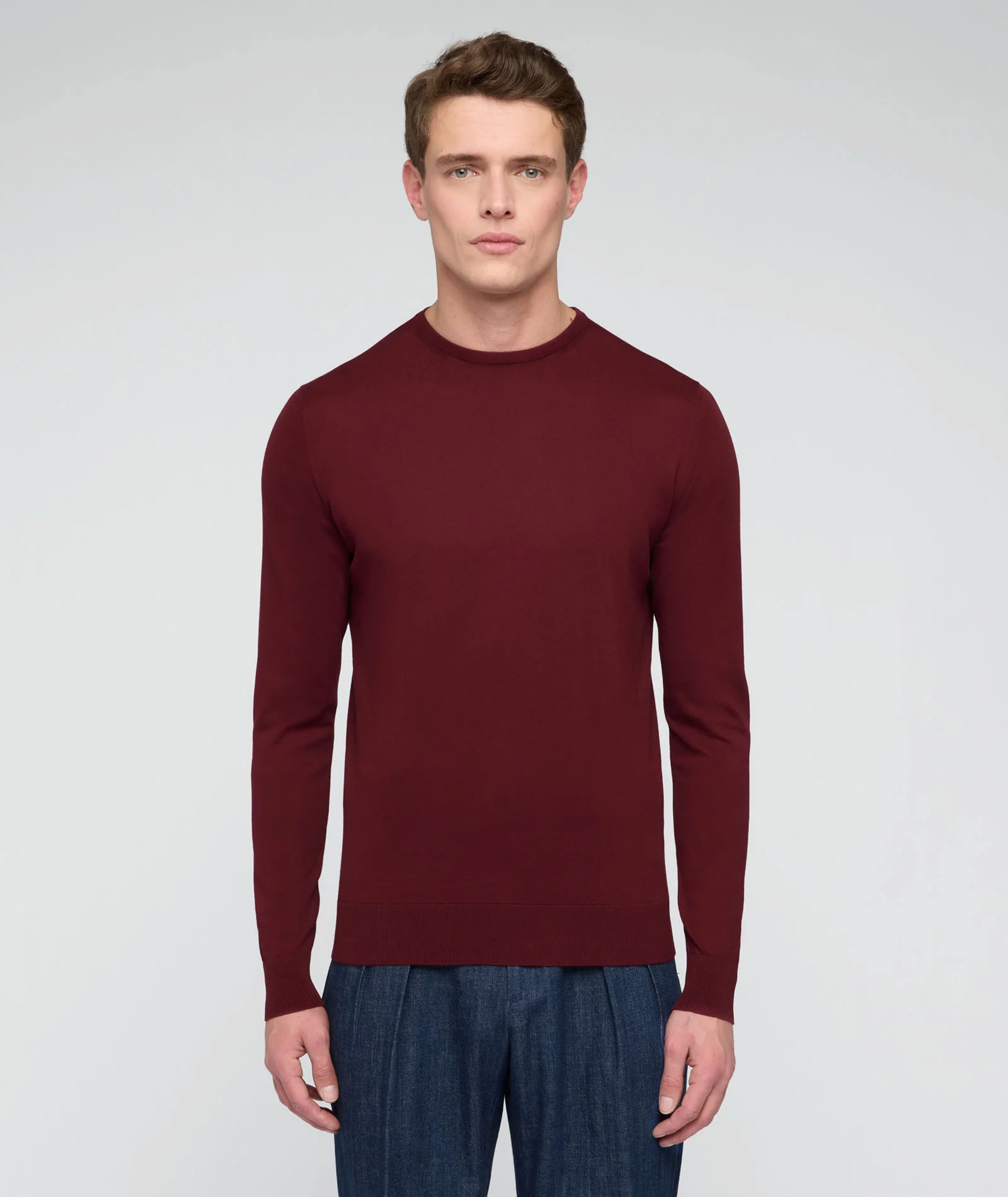 Maglia in cotone bordeaux - Image 3