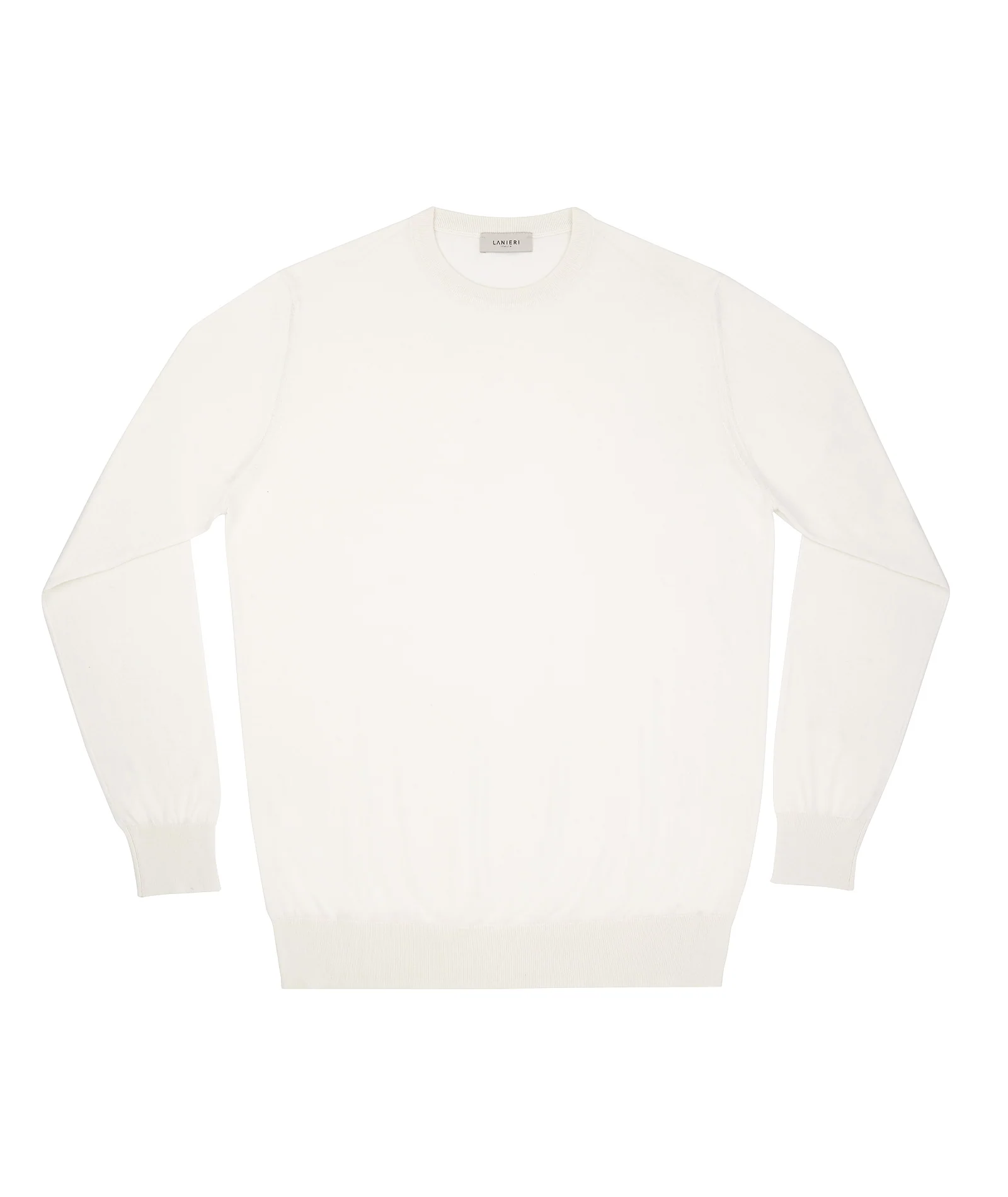 Maglione Bianco Seta Cotone - Image 2