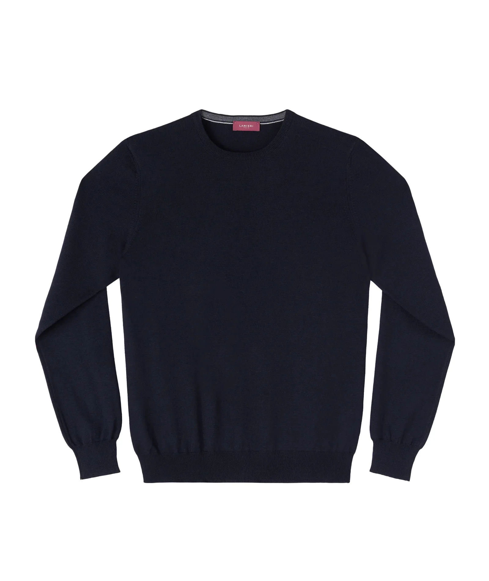 Maglione blu navy in lana - Image 3