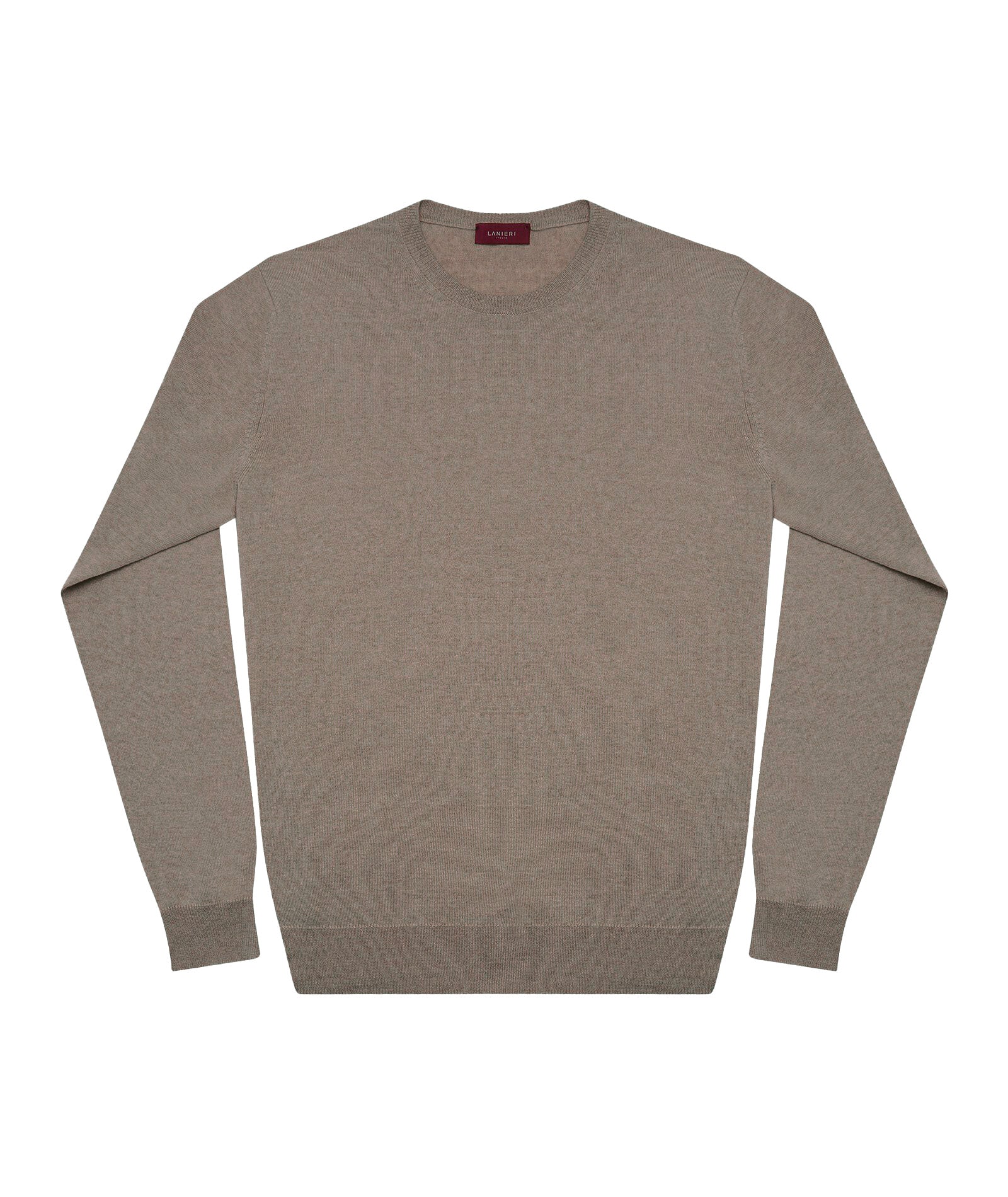 Maglione color tortora in lana - Image 3