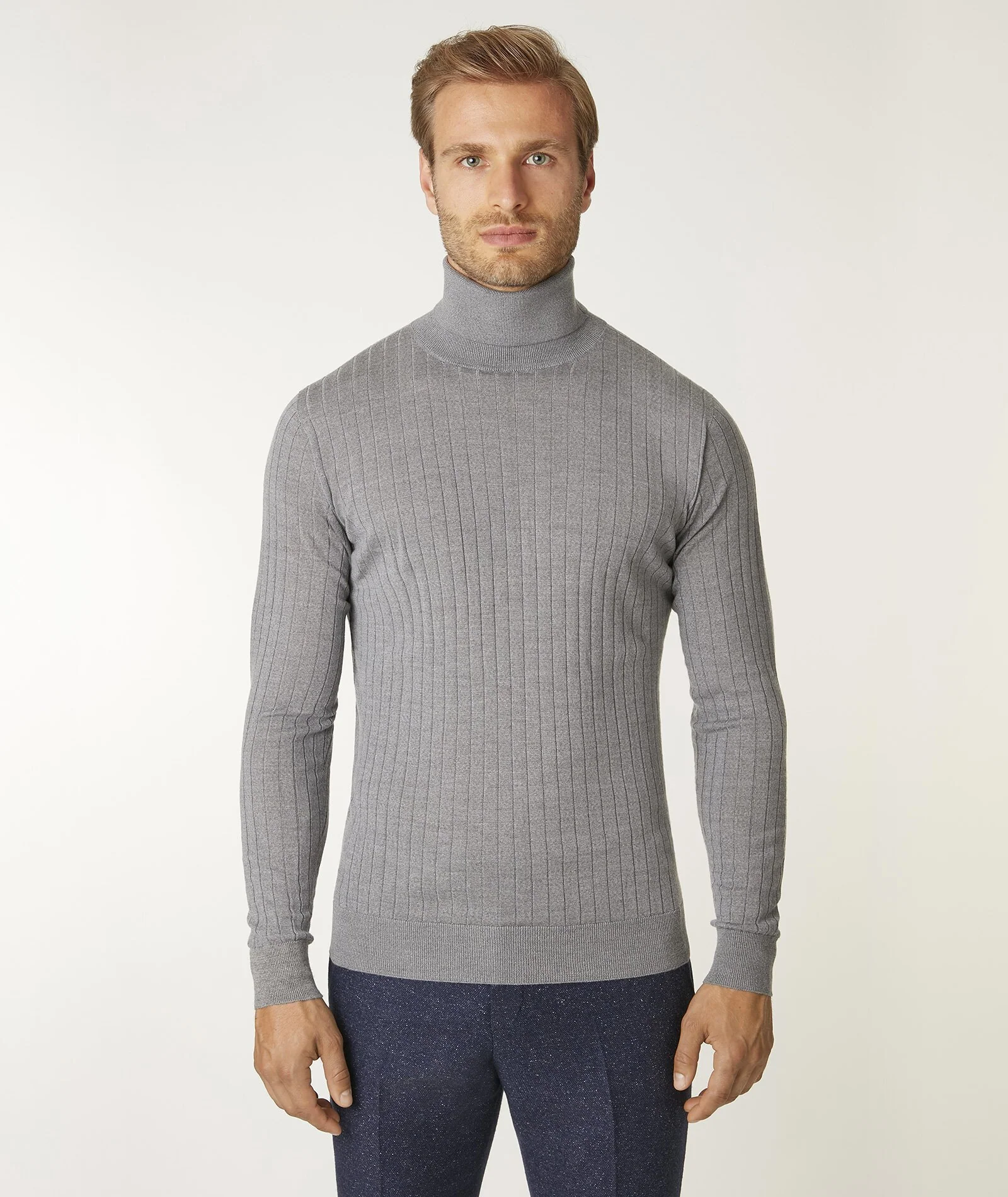Maglione Uomo Extra Fine Grigio