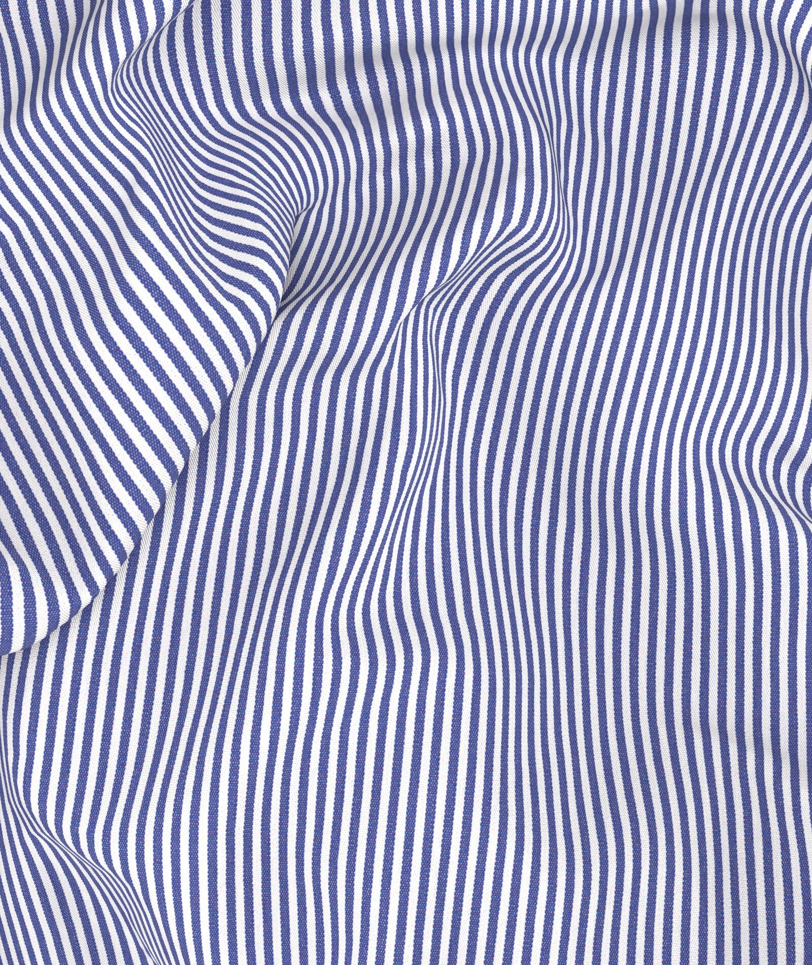 Microriga blu in Popeline di Cotone - Image 3