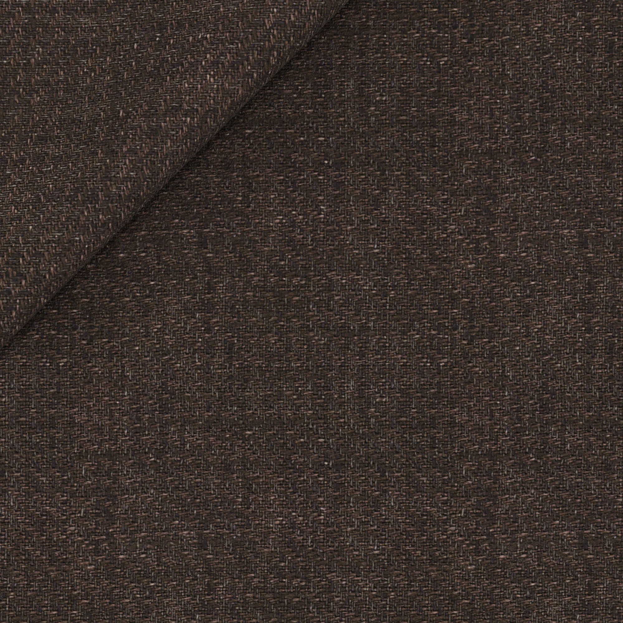 Overshirt in lino microdesign diagonale marrone - Image 5