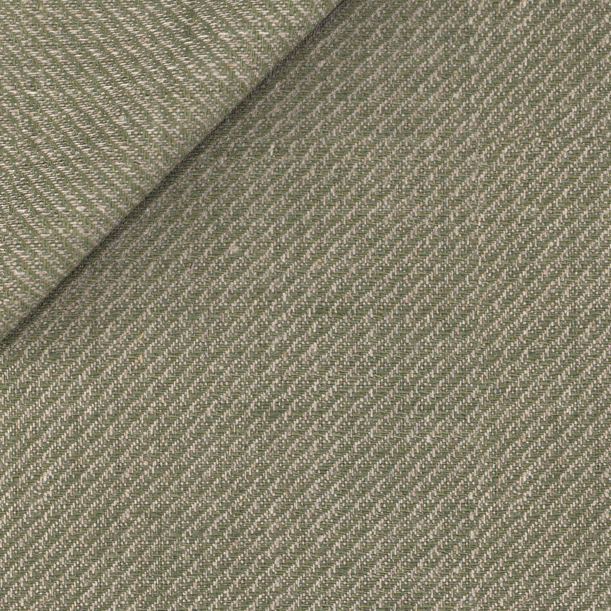 Overshirt in lino microdesign diagonale verde - Image 7