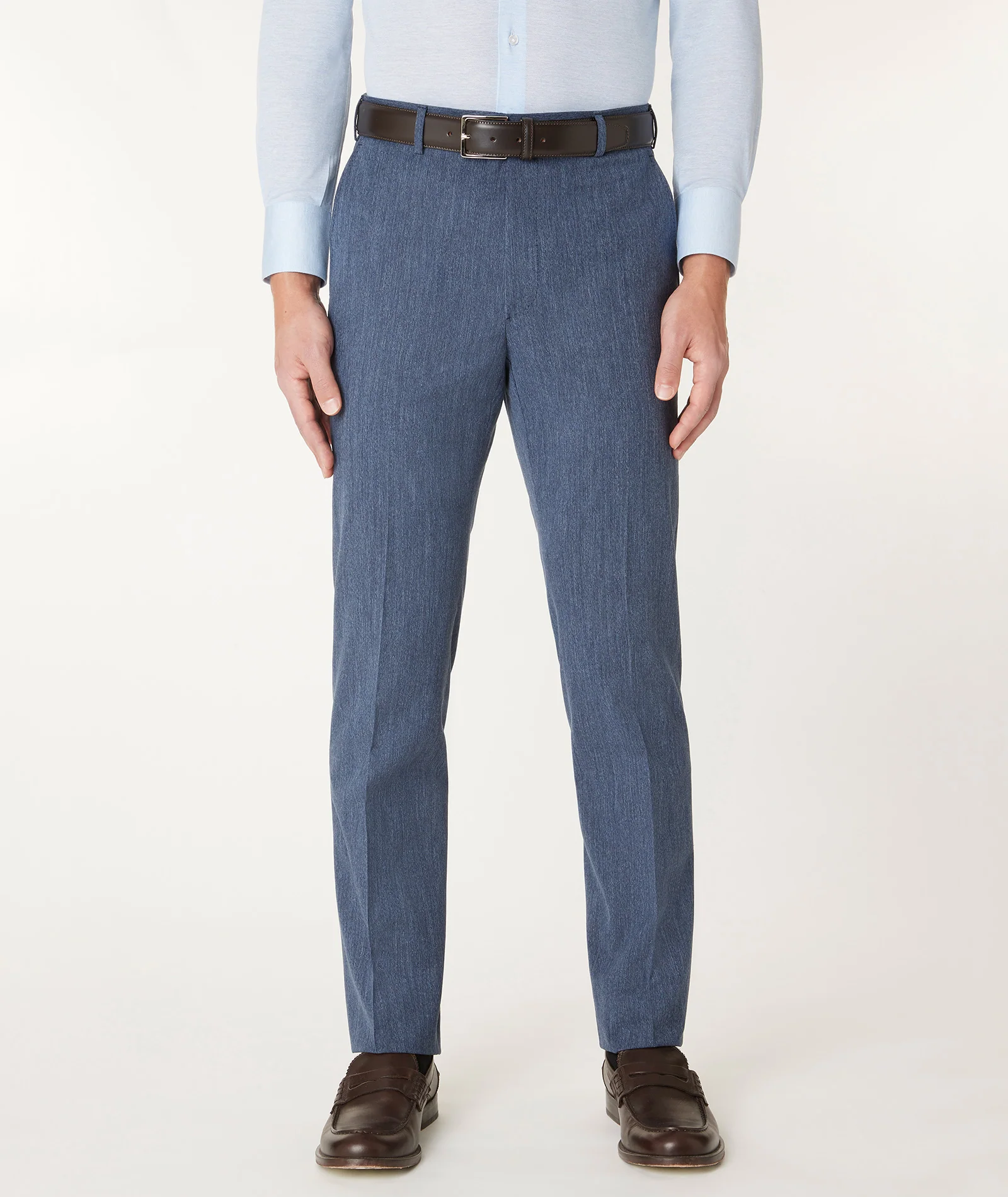 Pantalone chino Effetto Denim Cotone Lana