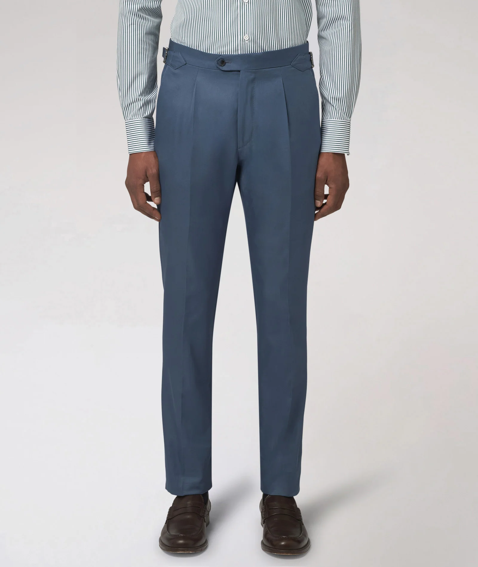 Pantalone chino Twill Petrolio