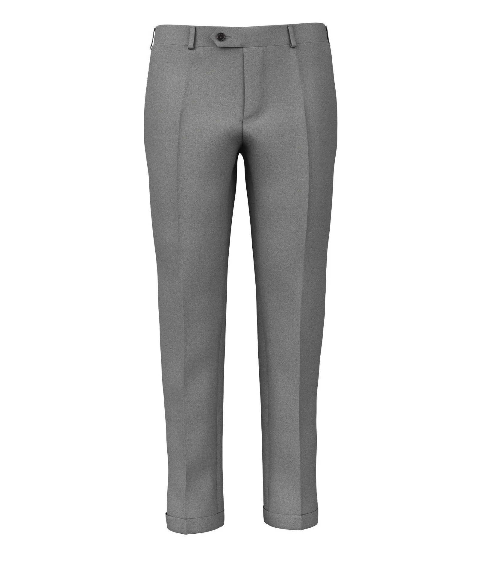 Pantalone Grigio in Twill di Lana Jersely